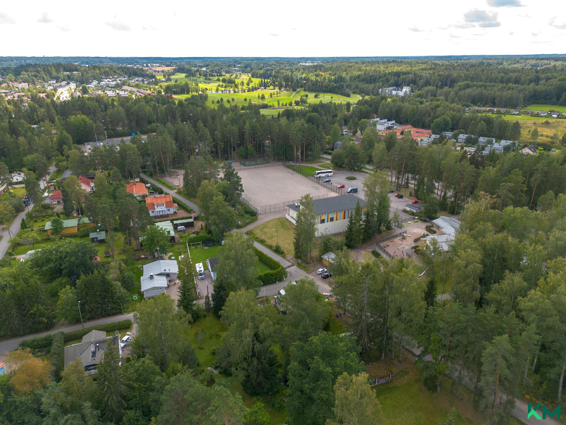 Päiväkoti ja koulu ihan lähellä