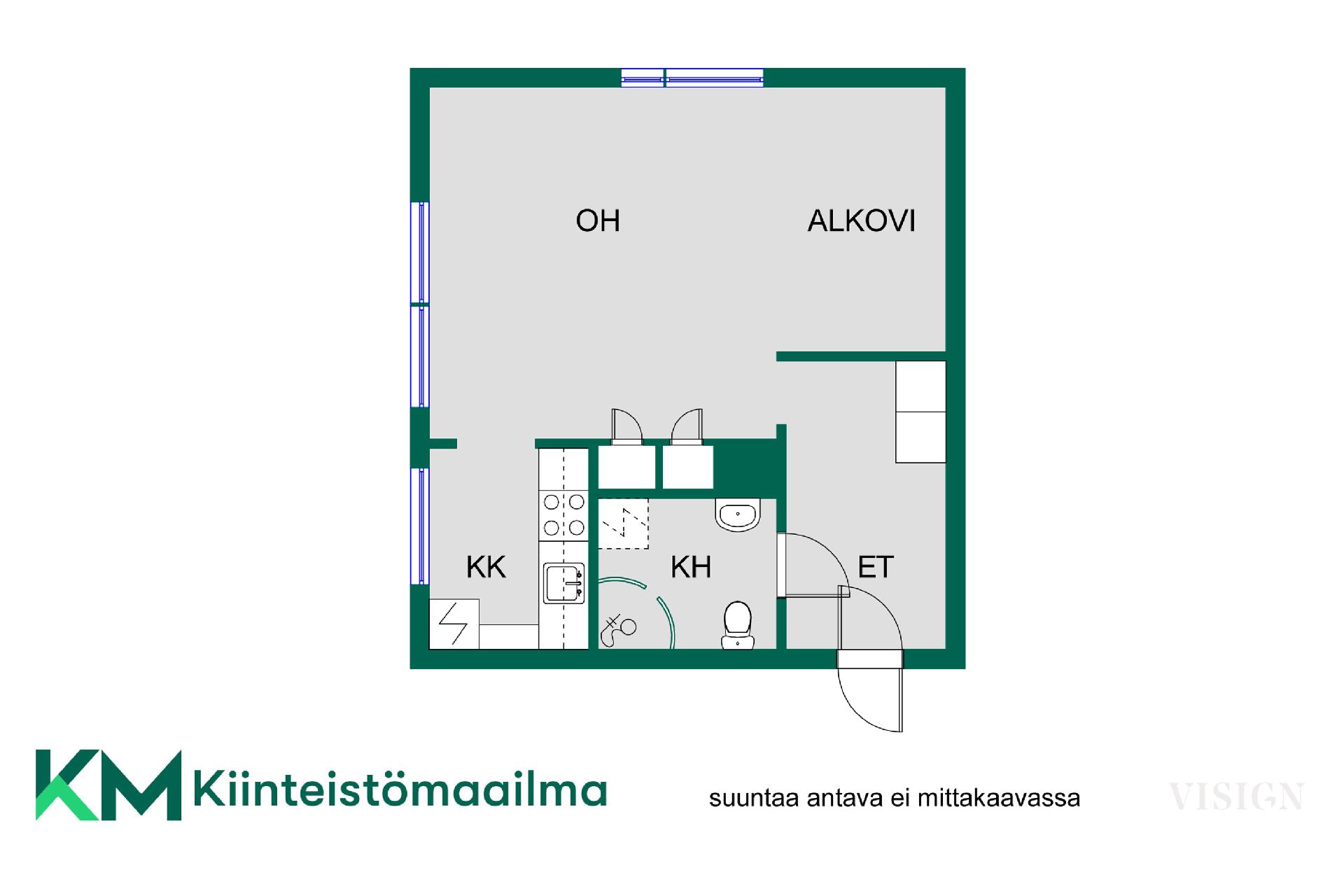 Asunnon pohjakuva