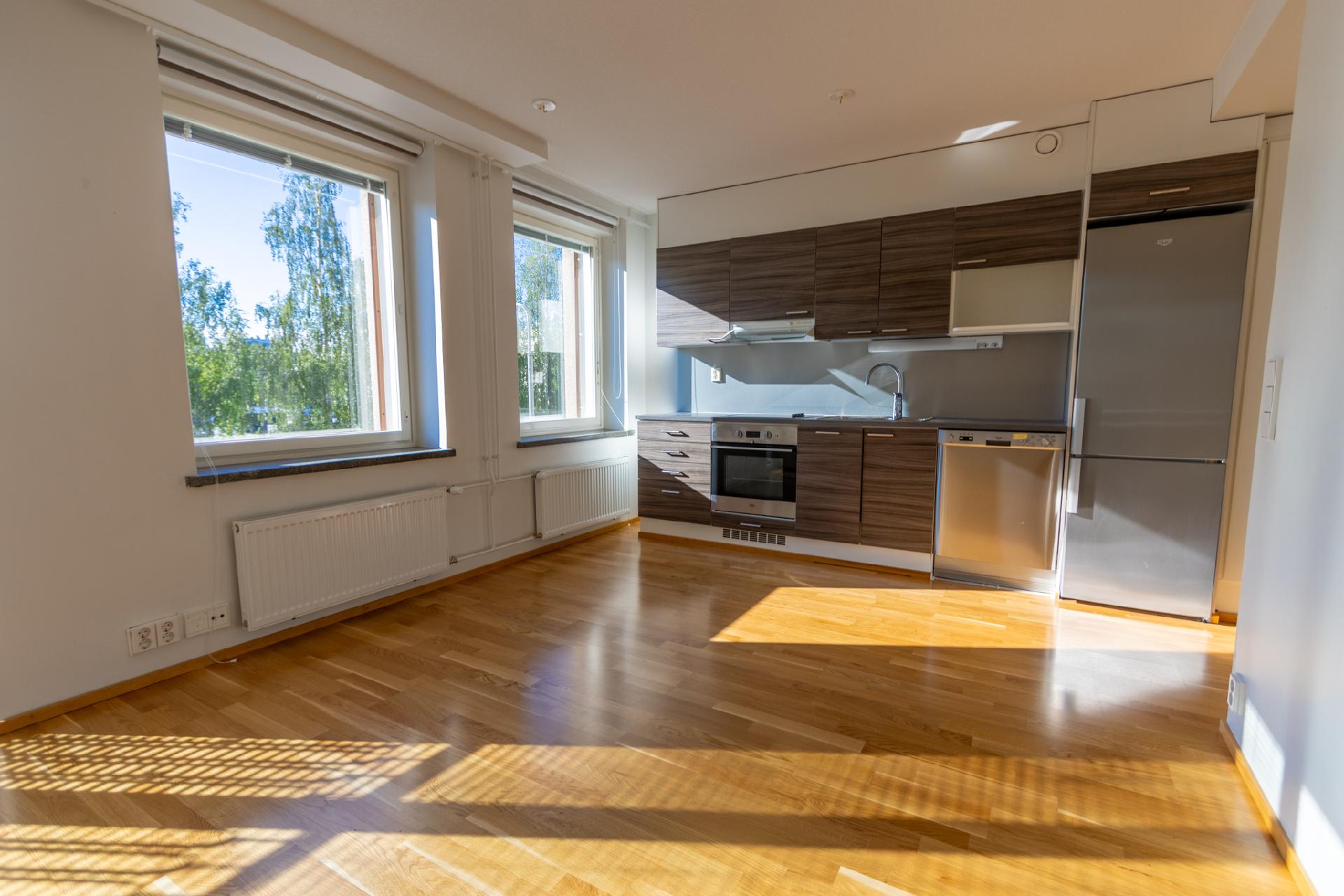 olohuone ja keittiö