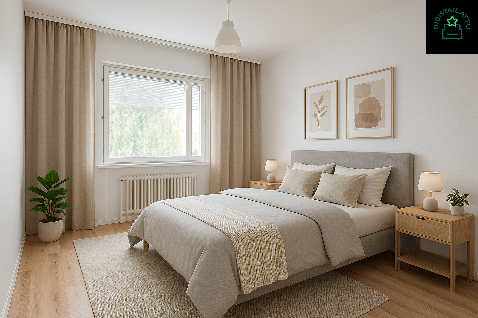 Makuuhuone digistailattu