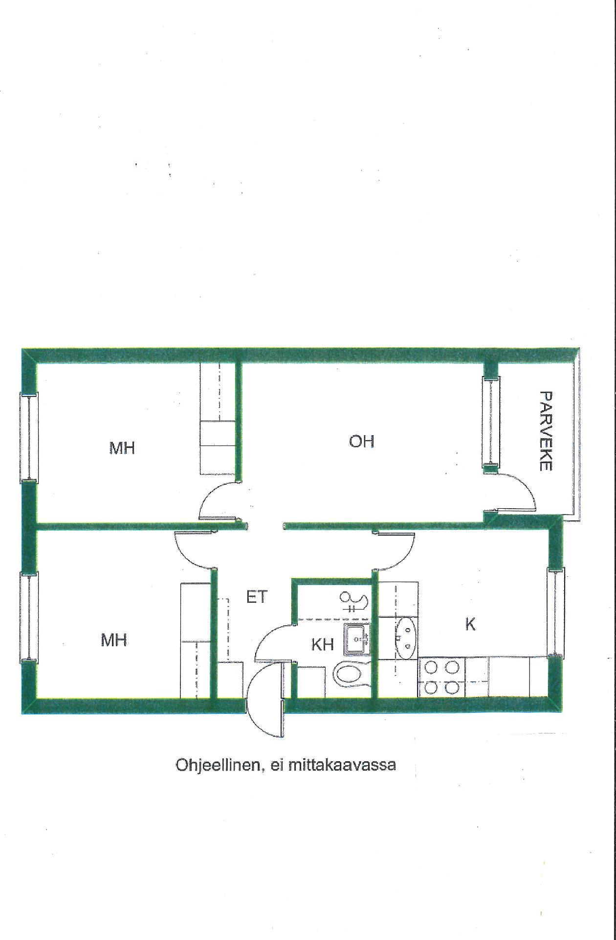 Asunnon pohjakuva