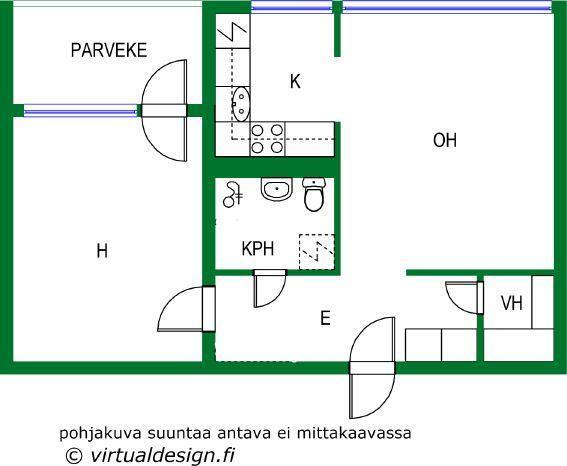 Asunnon pohjakuva