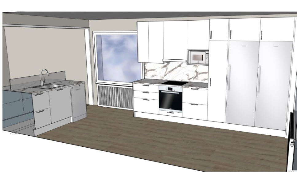 Luonnoskuva remonttisuunnitelmasta