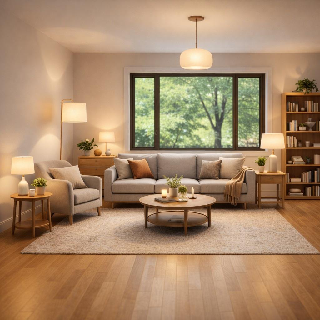 Digistailattu olohuone