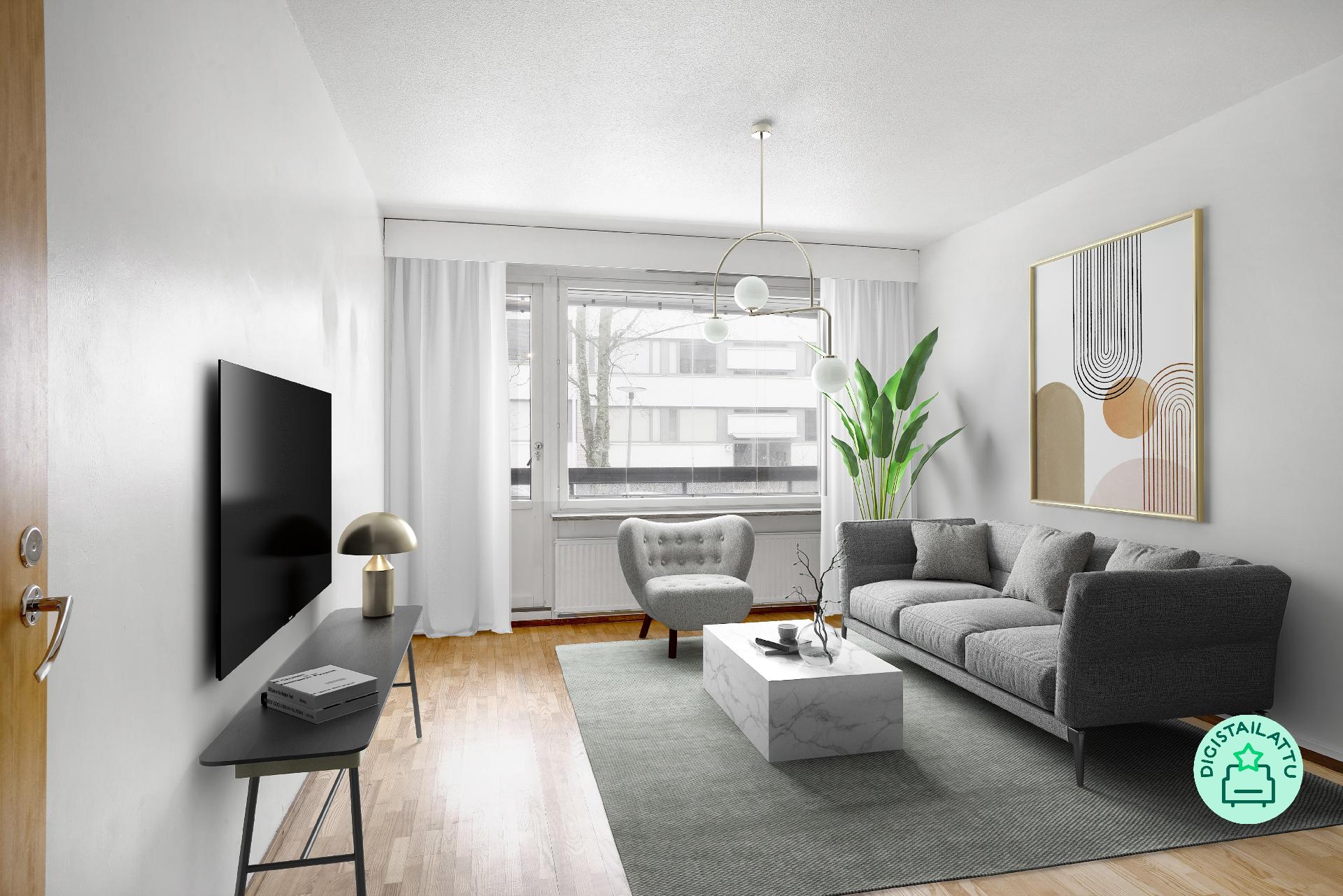 Digistailattu olohuone