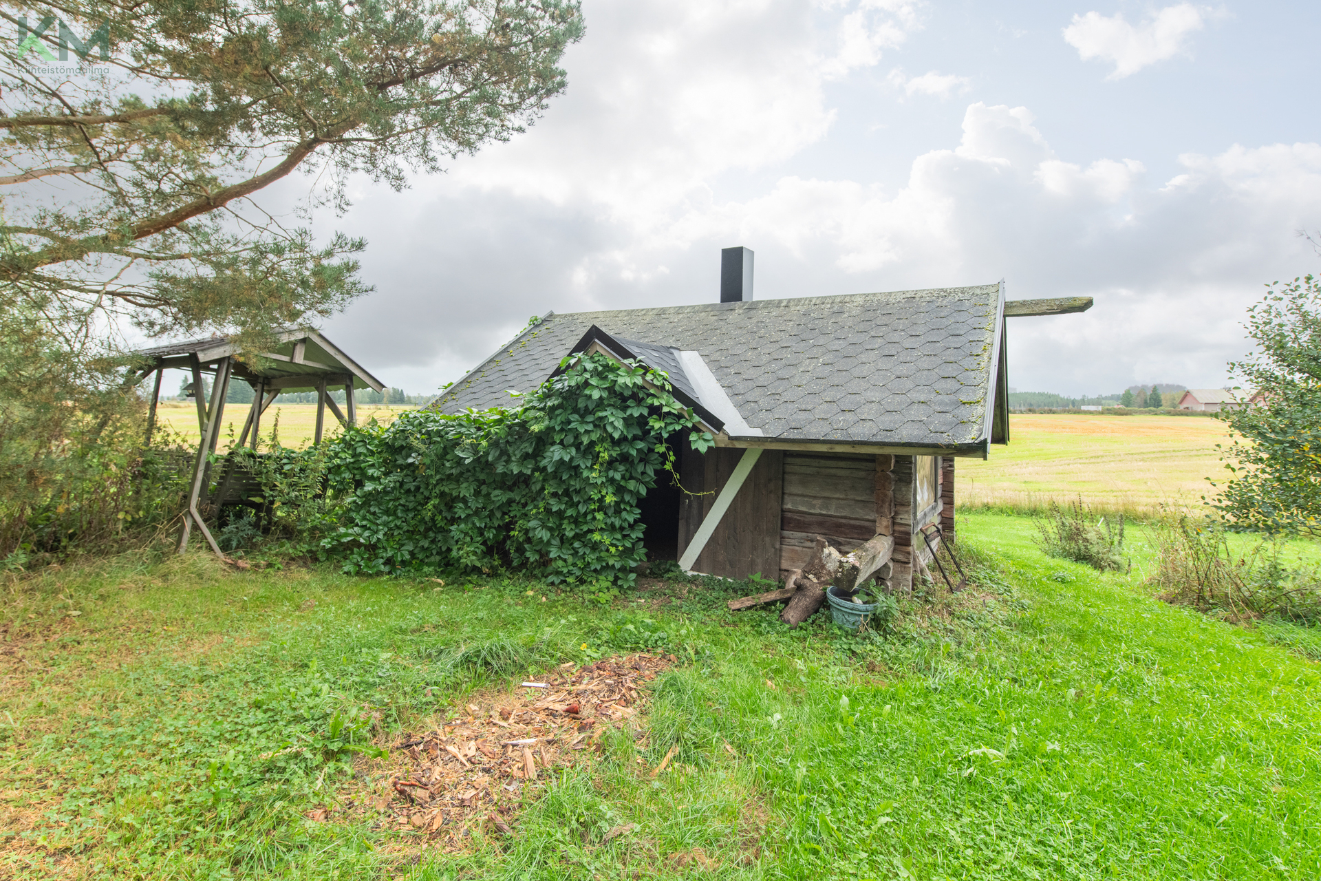 Hirsirakenteinen grillikota