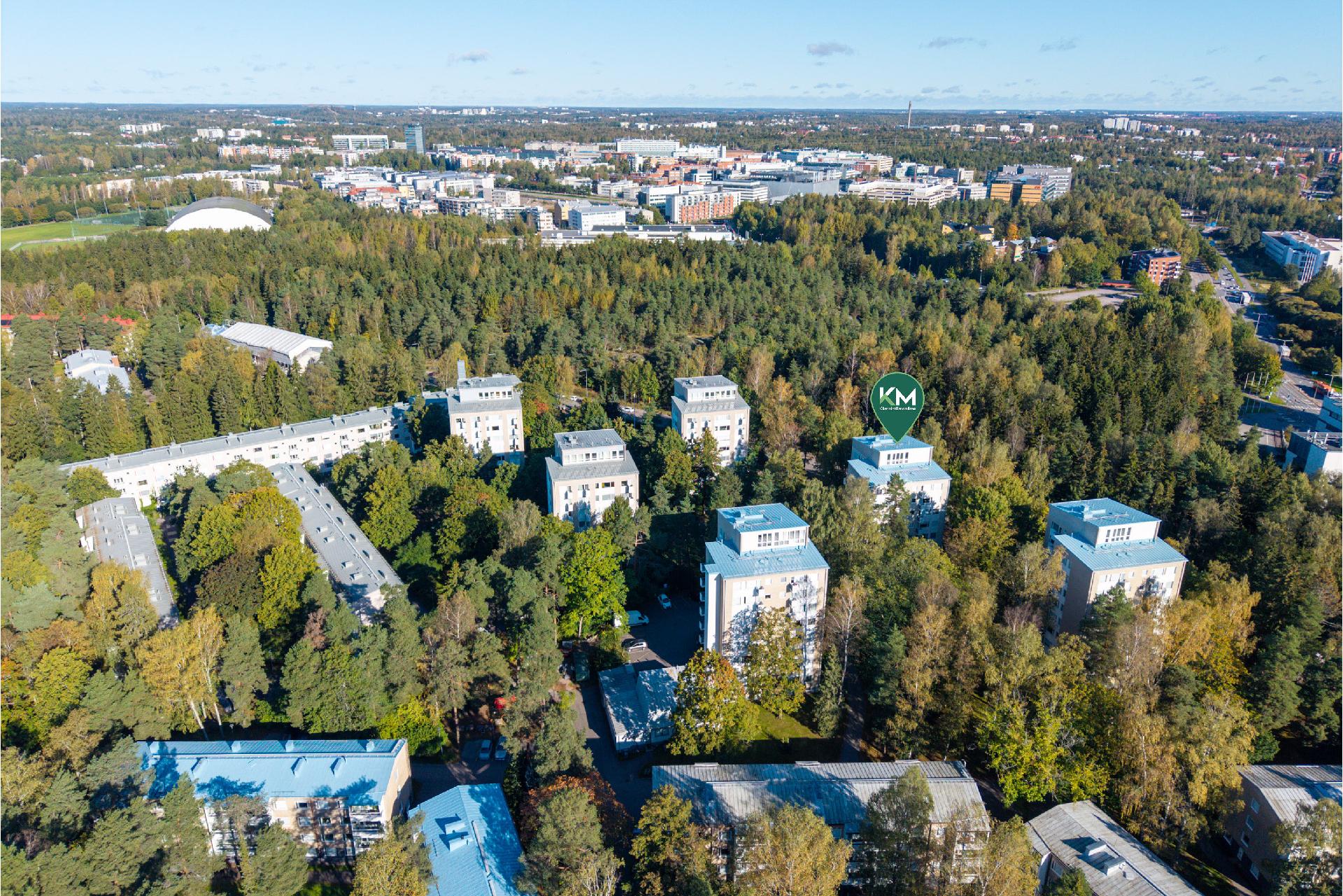 Ulkoilumaastot lähellä.