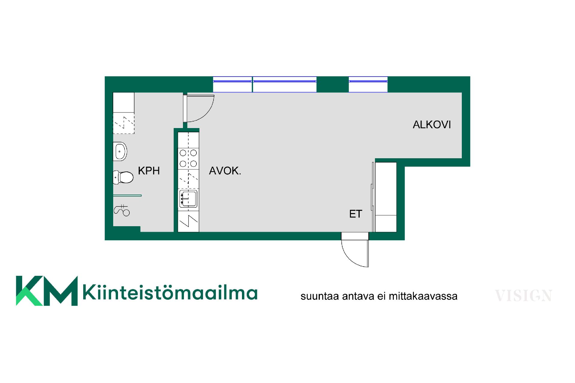 Asunnon pohjakuva