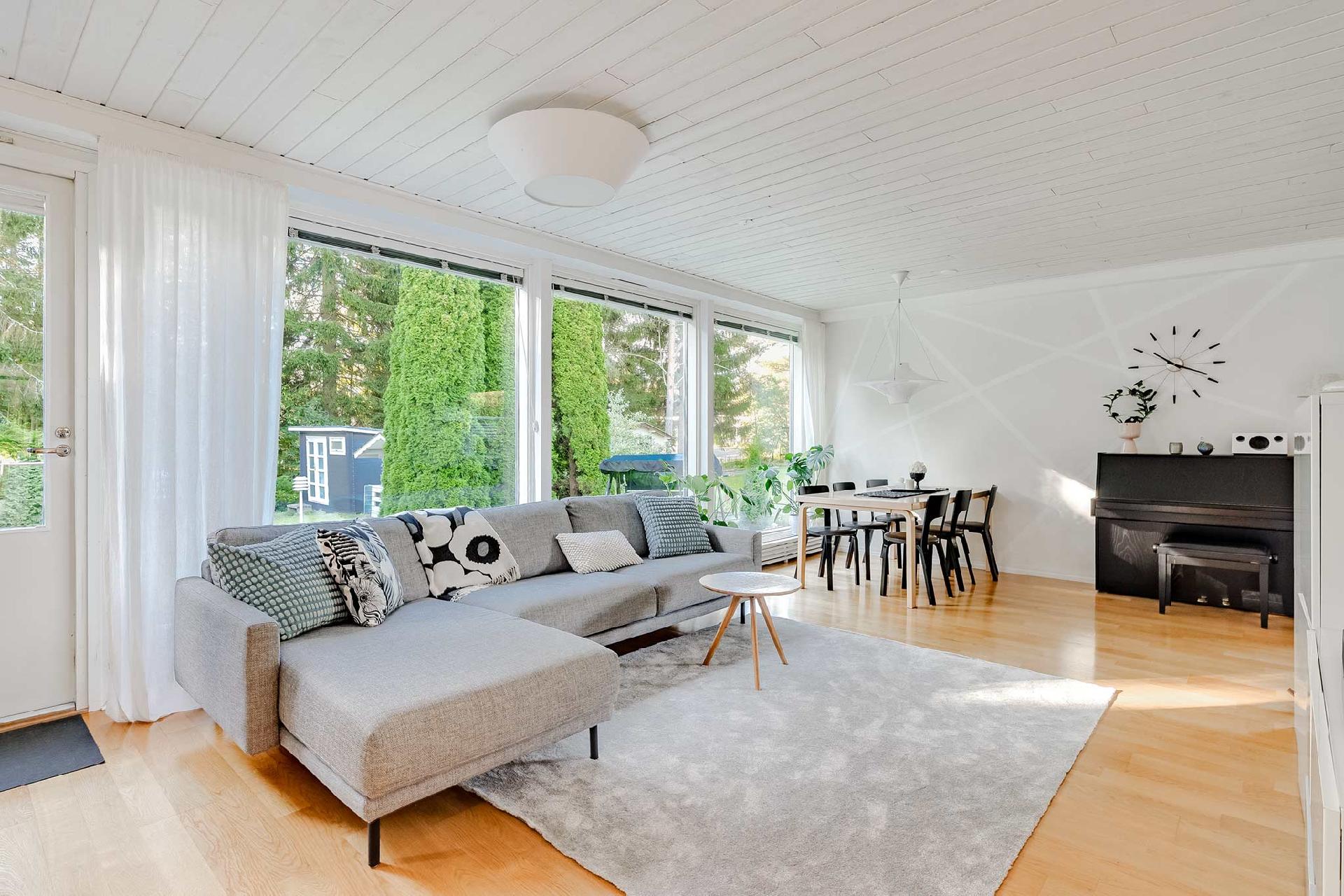 Tyylikäs avara olohuone