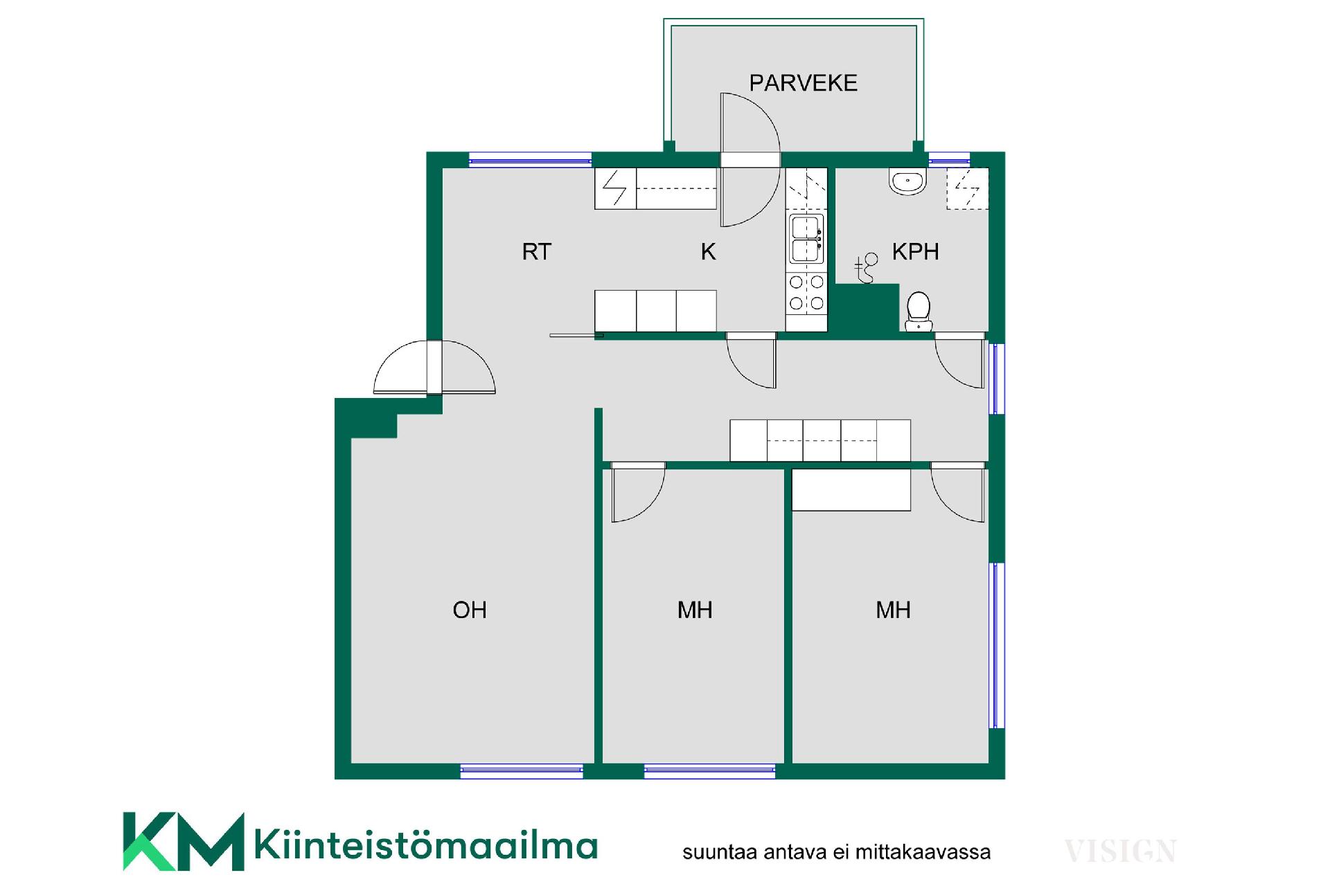 Asunnon pohjakuva