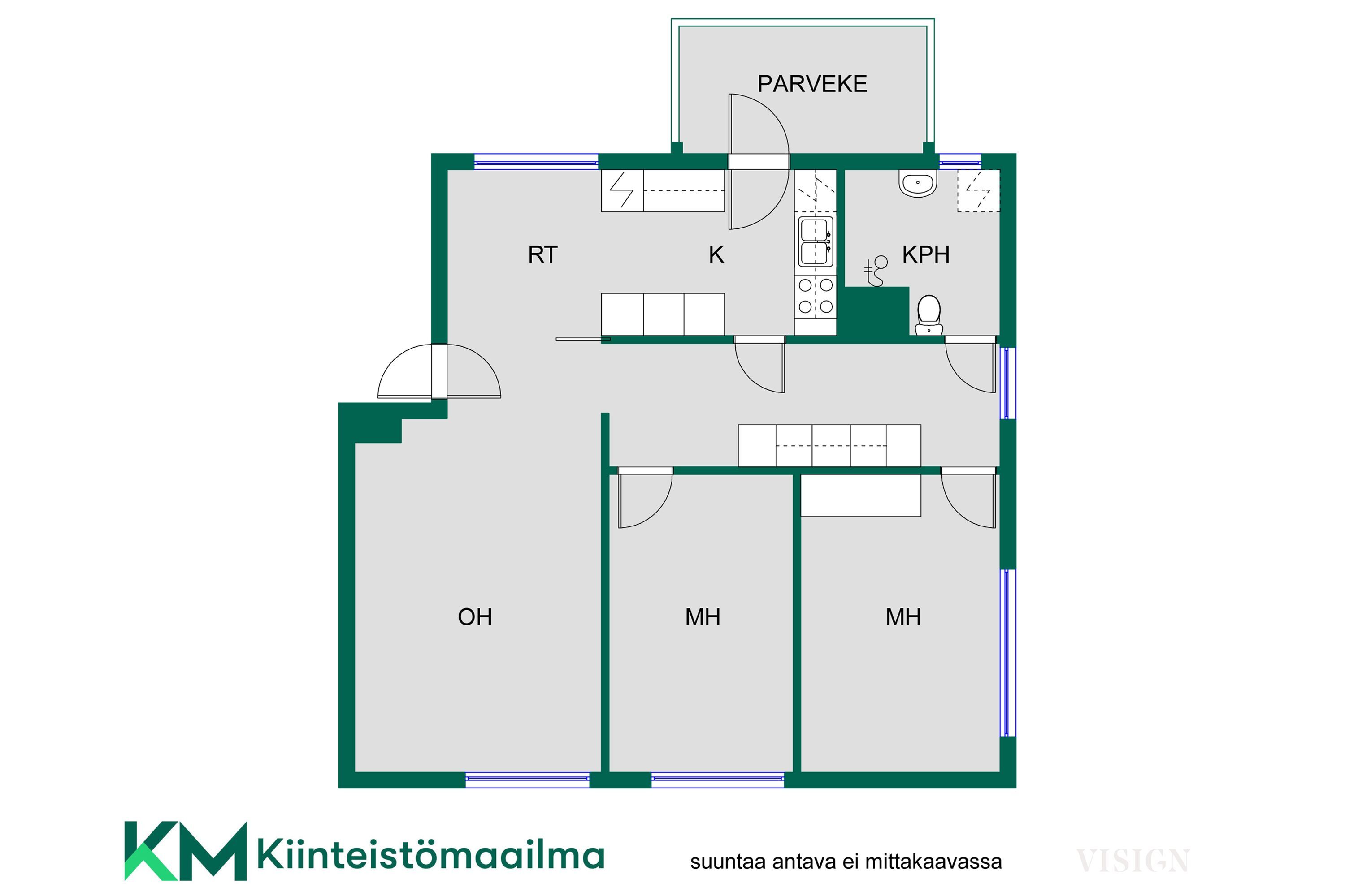 Asunnon pohjakuva