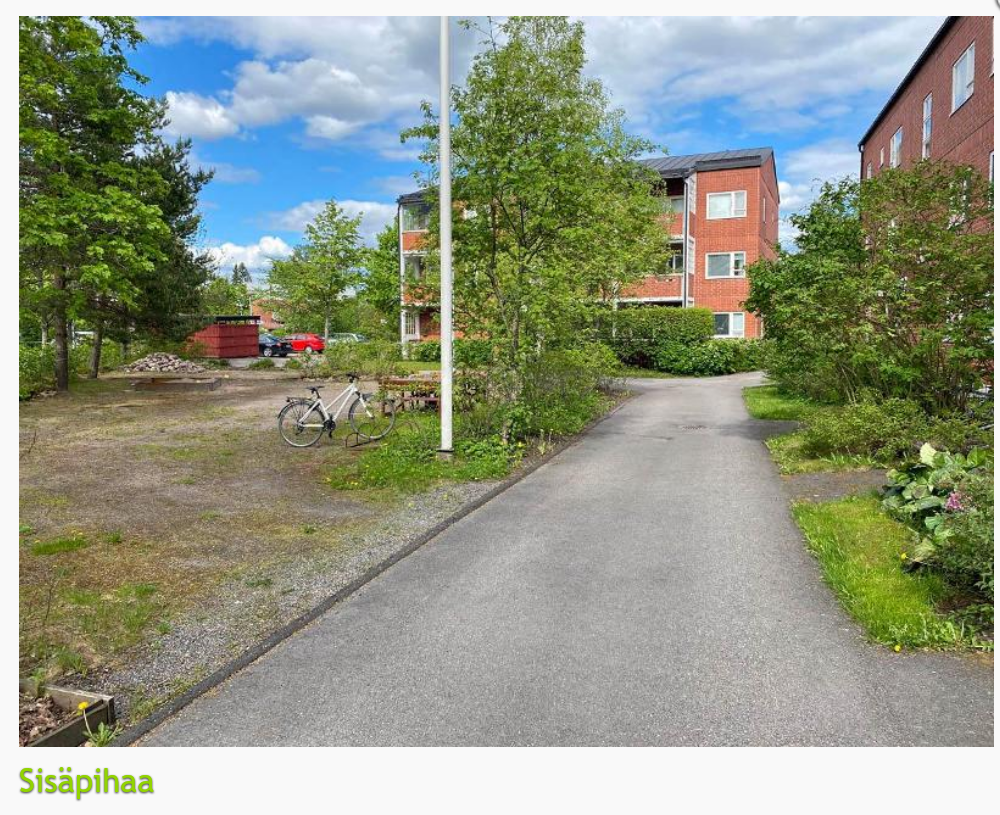 taloyhtiön sisäpihaa