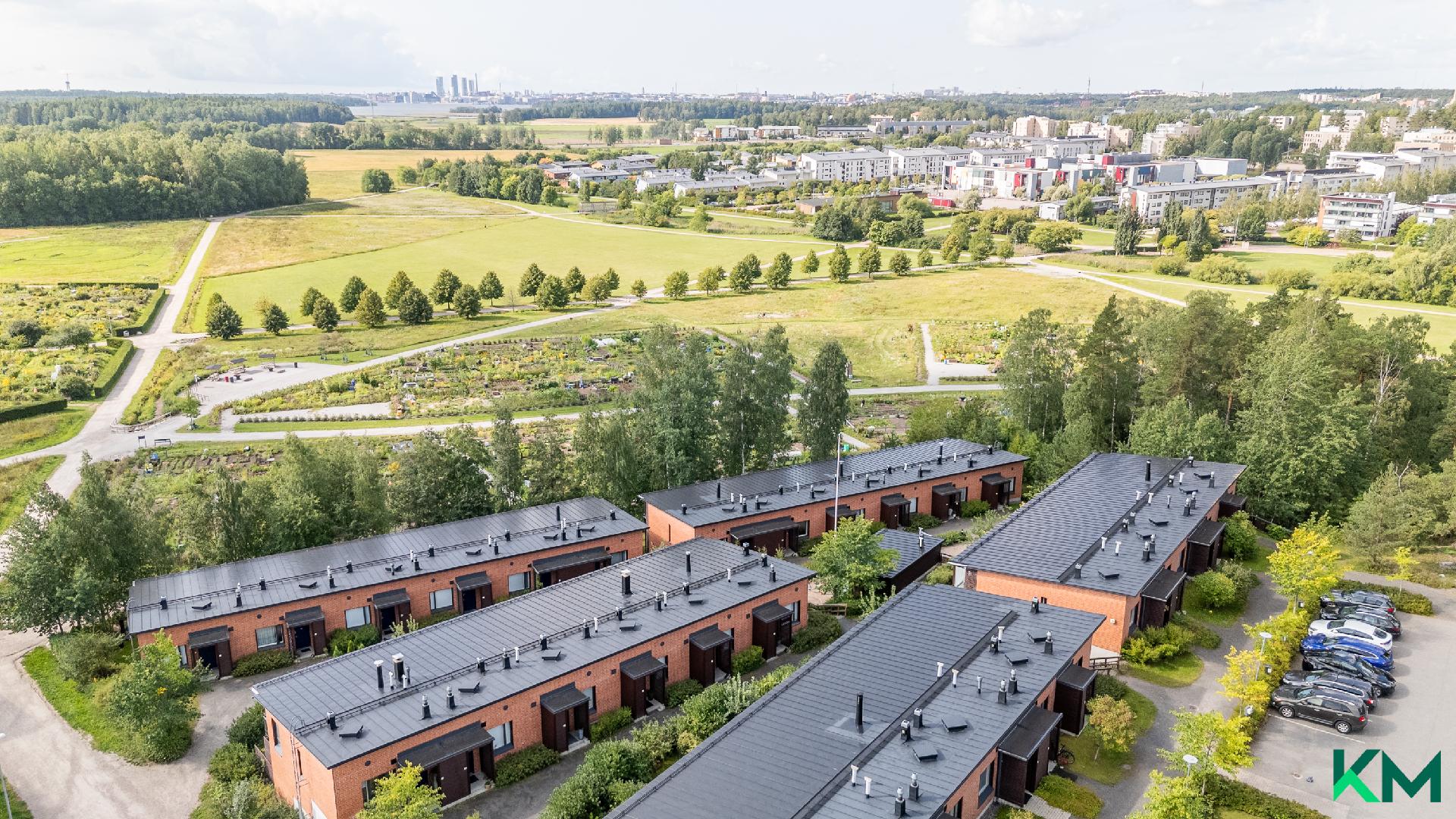 Taloyhtiön sijainti ilmakuvassa