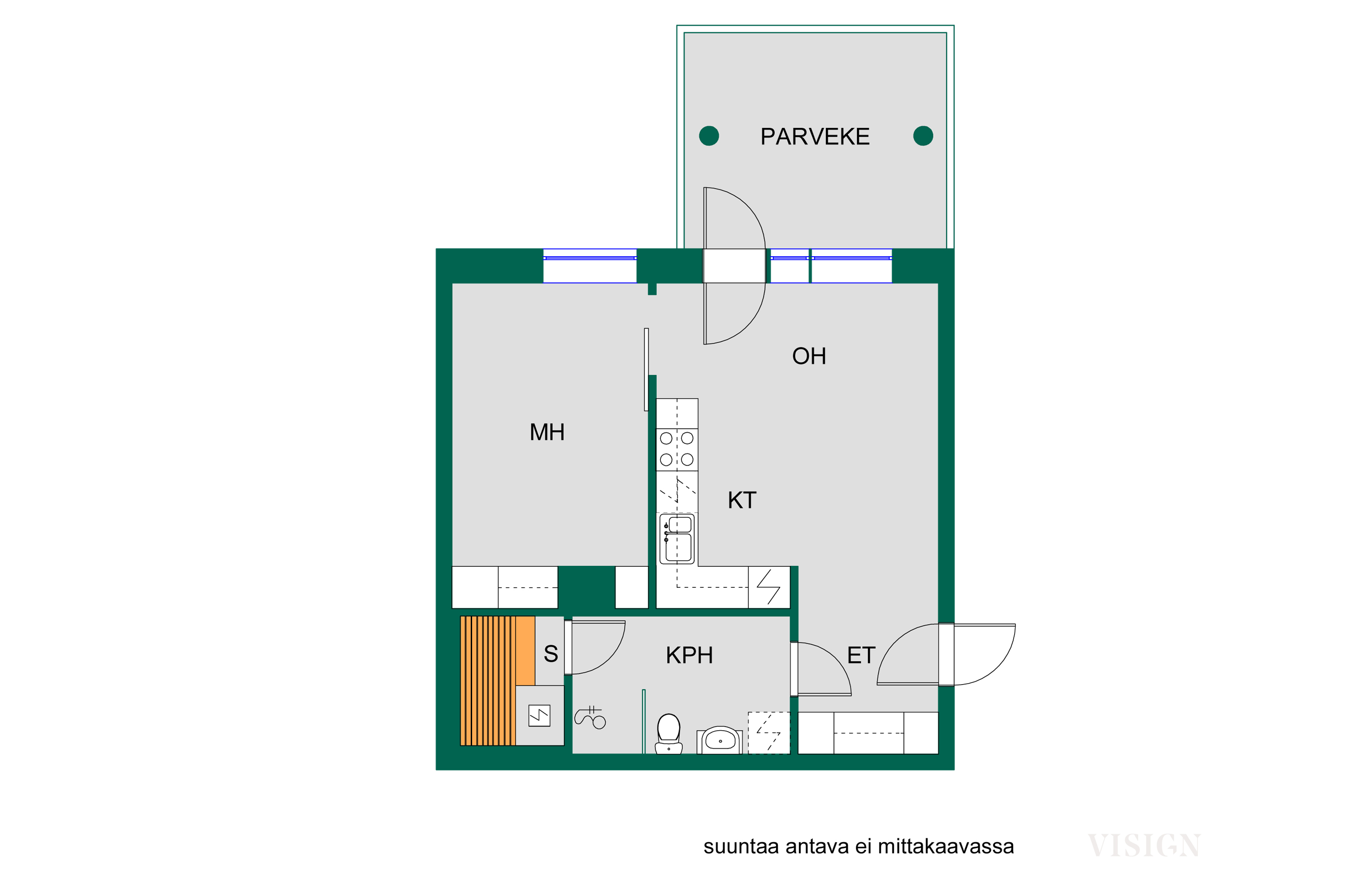 Asunnon pohjakuva