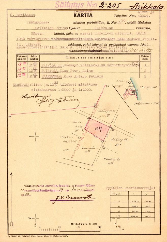 Honkaniementie 9, Vääksy, Asikkala