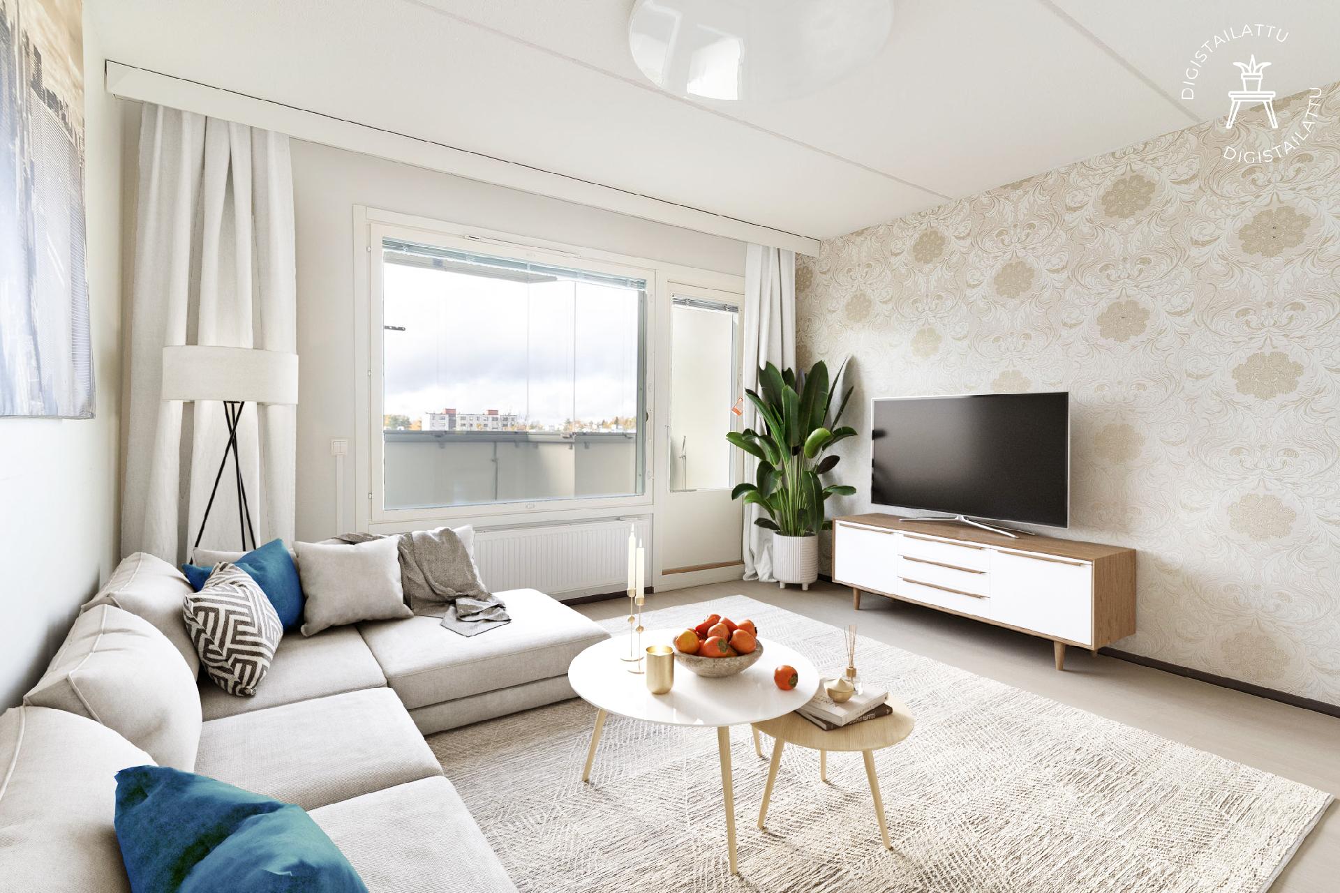 Digistailattu olohuone