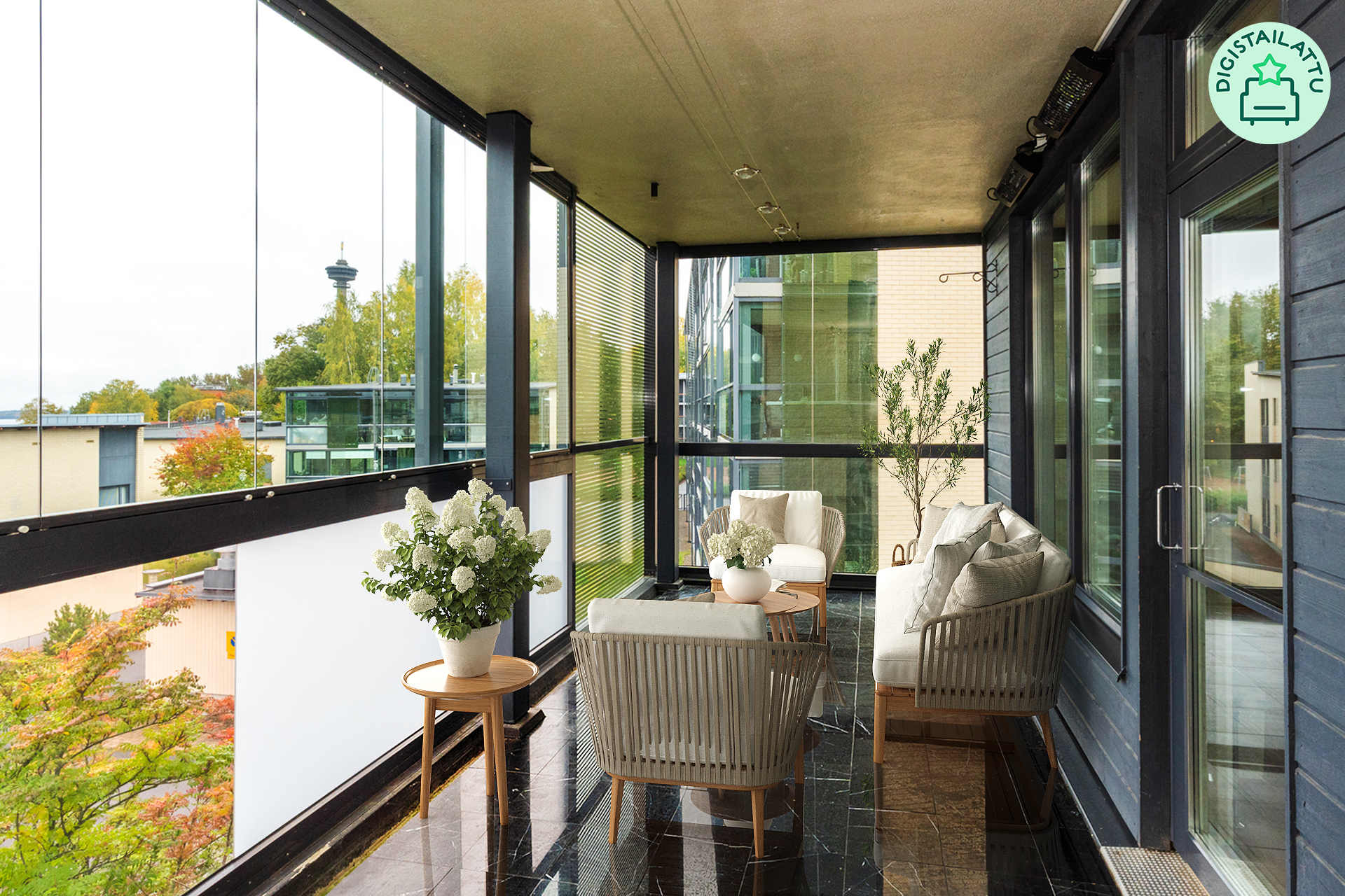 Saako olla upea kolmio Onkiniemestä esteettömin järvinäkymin?