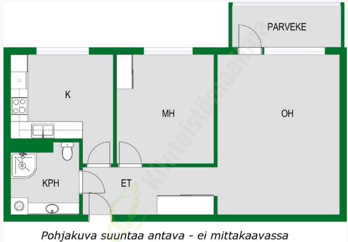 Asunnon pohjakuva