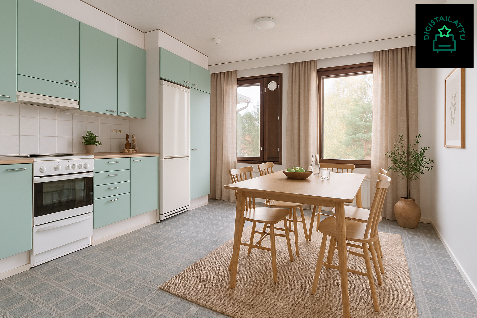 Digistailattu keittiö