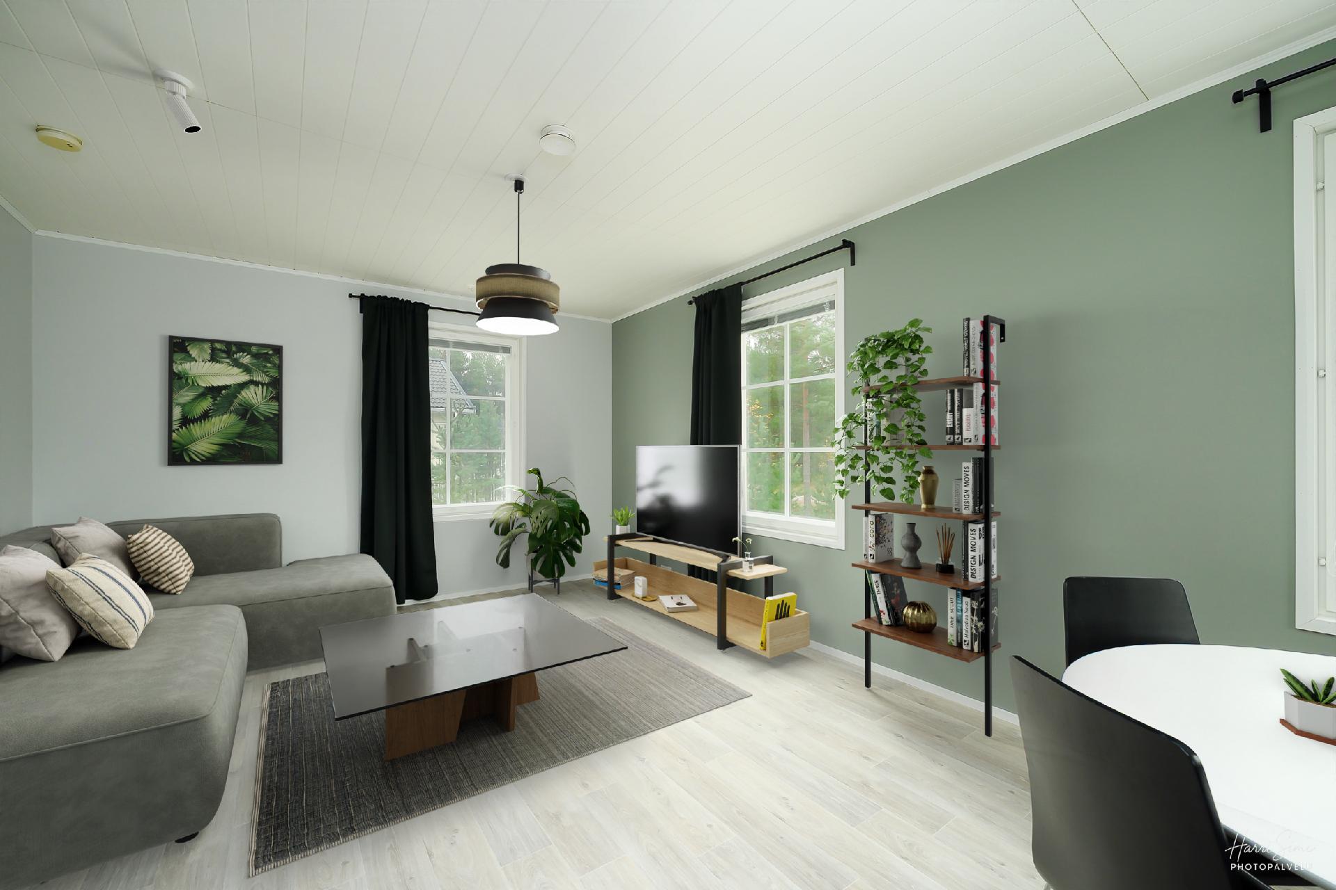 Digistailattu olohuone