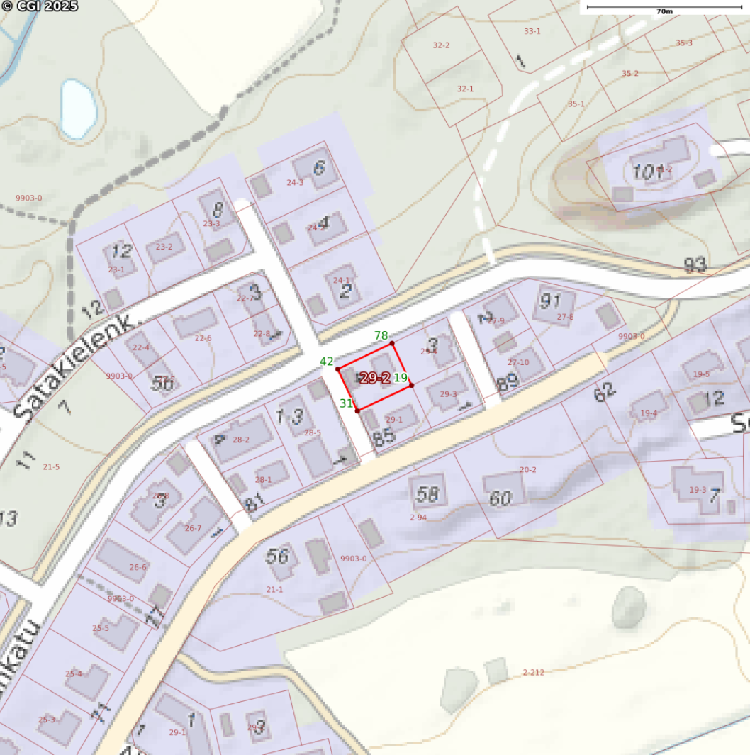 Kiinteistö kartalla