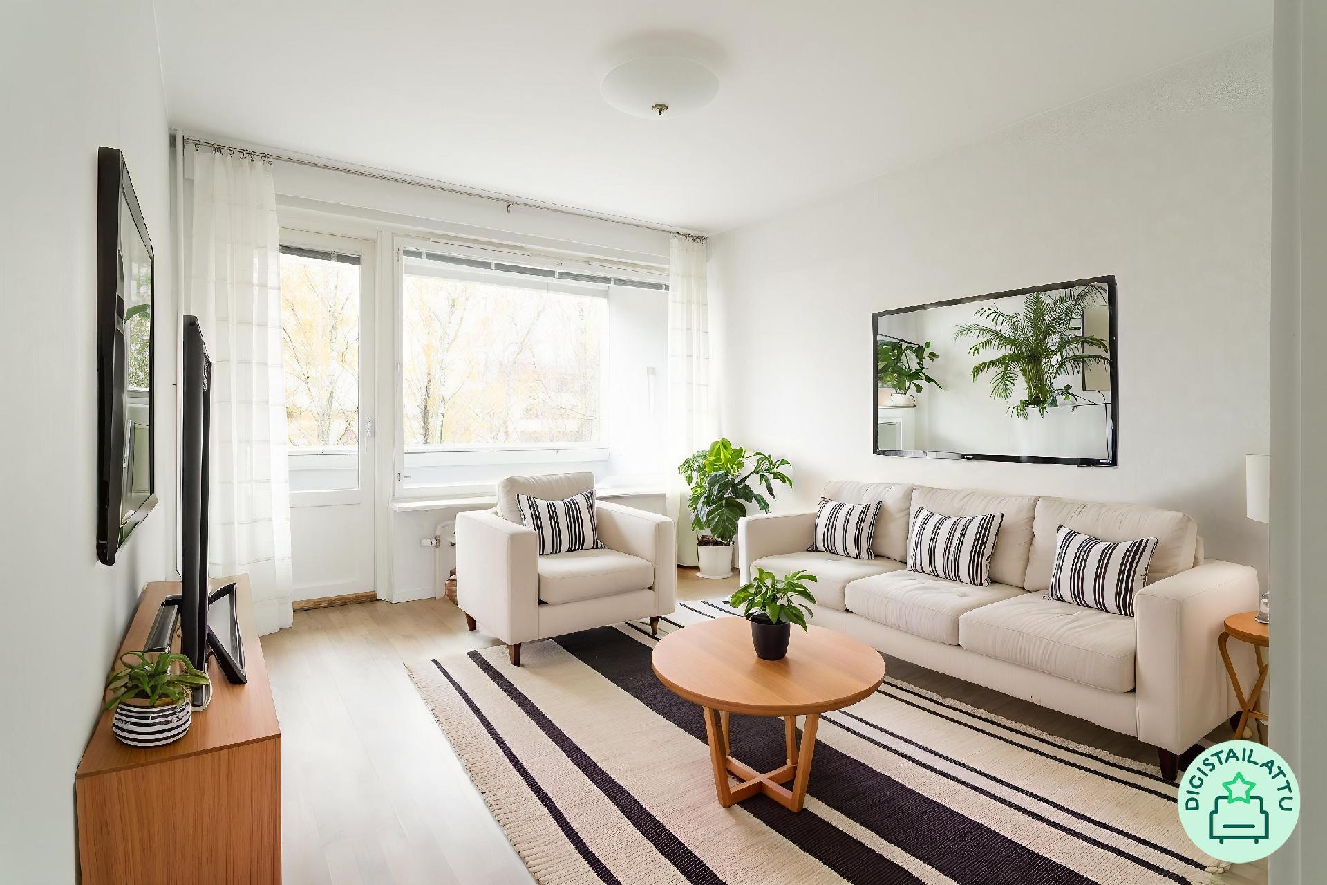 Valoisa olohuone - Digi-Stailattu
