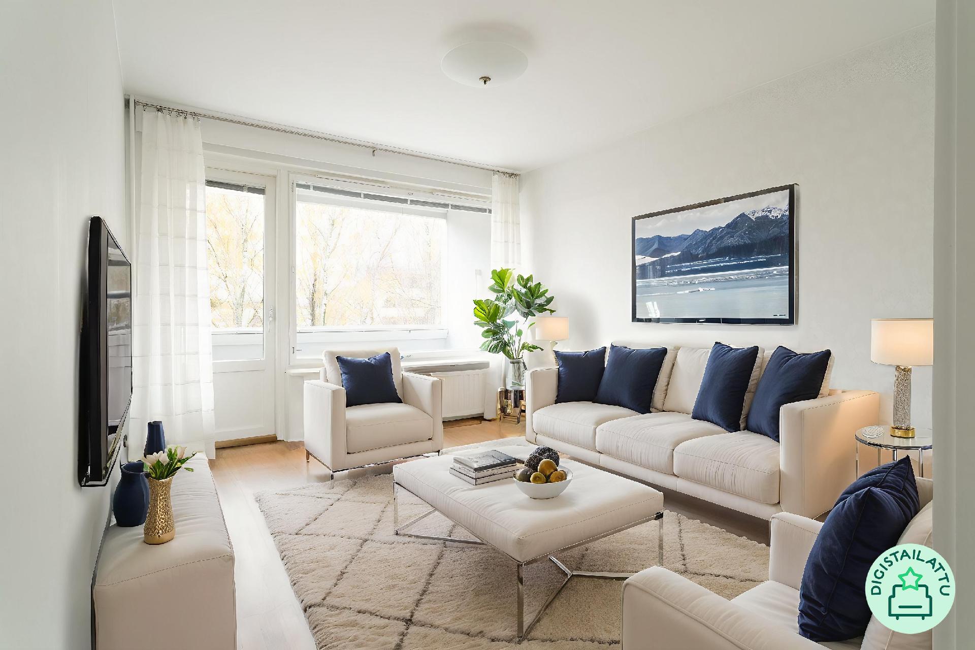 Valoisa olohuone - Digi-Stailattu