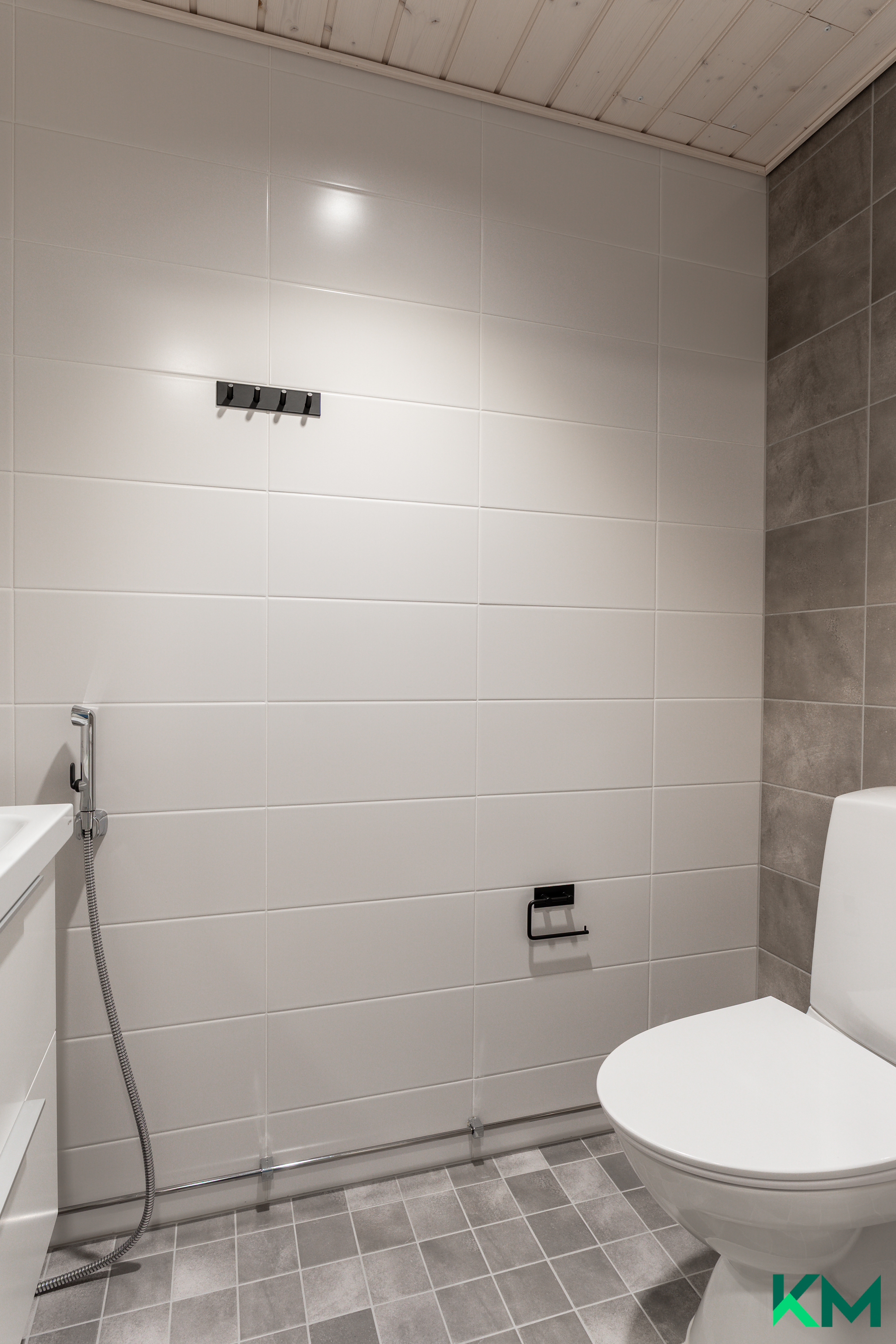 Huoneistossa toinen wc