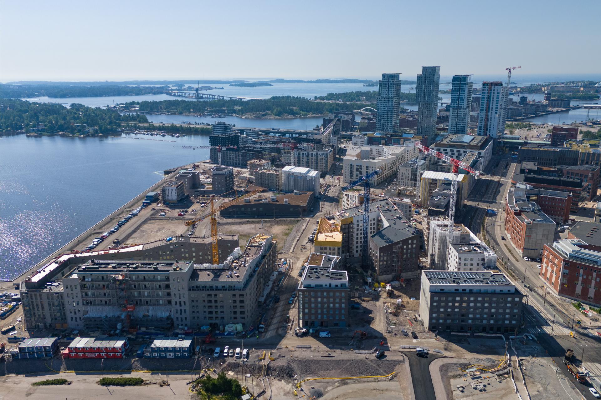 Vanhankaupunginlahdelta Verkkosaaren ja Kalasatamaan suuntaan.