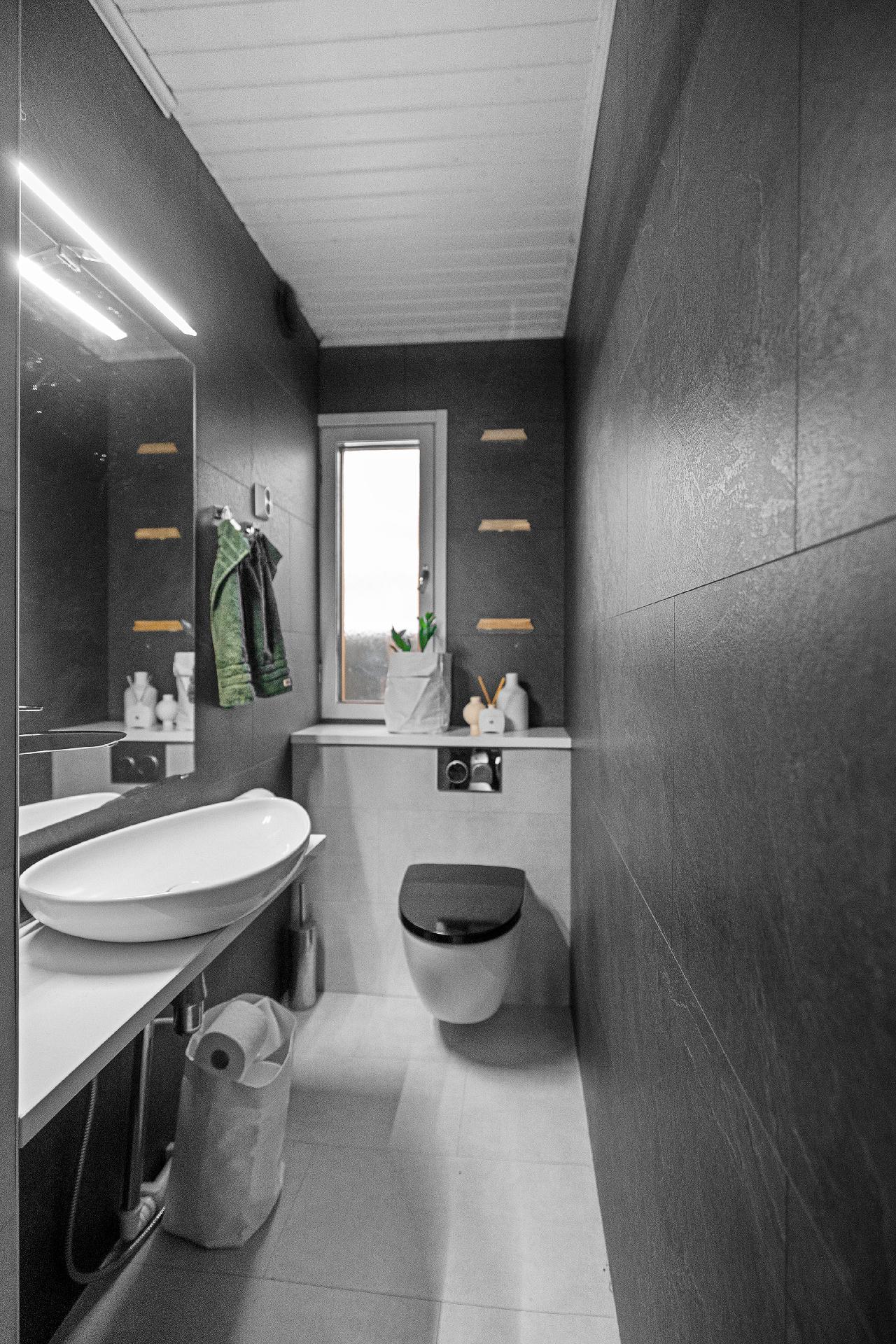 Erillinen wc sisääntulon vieressä