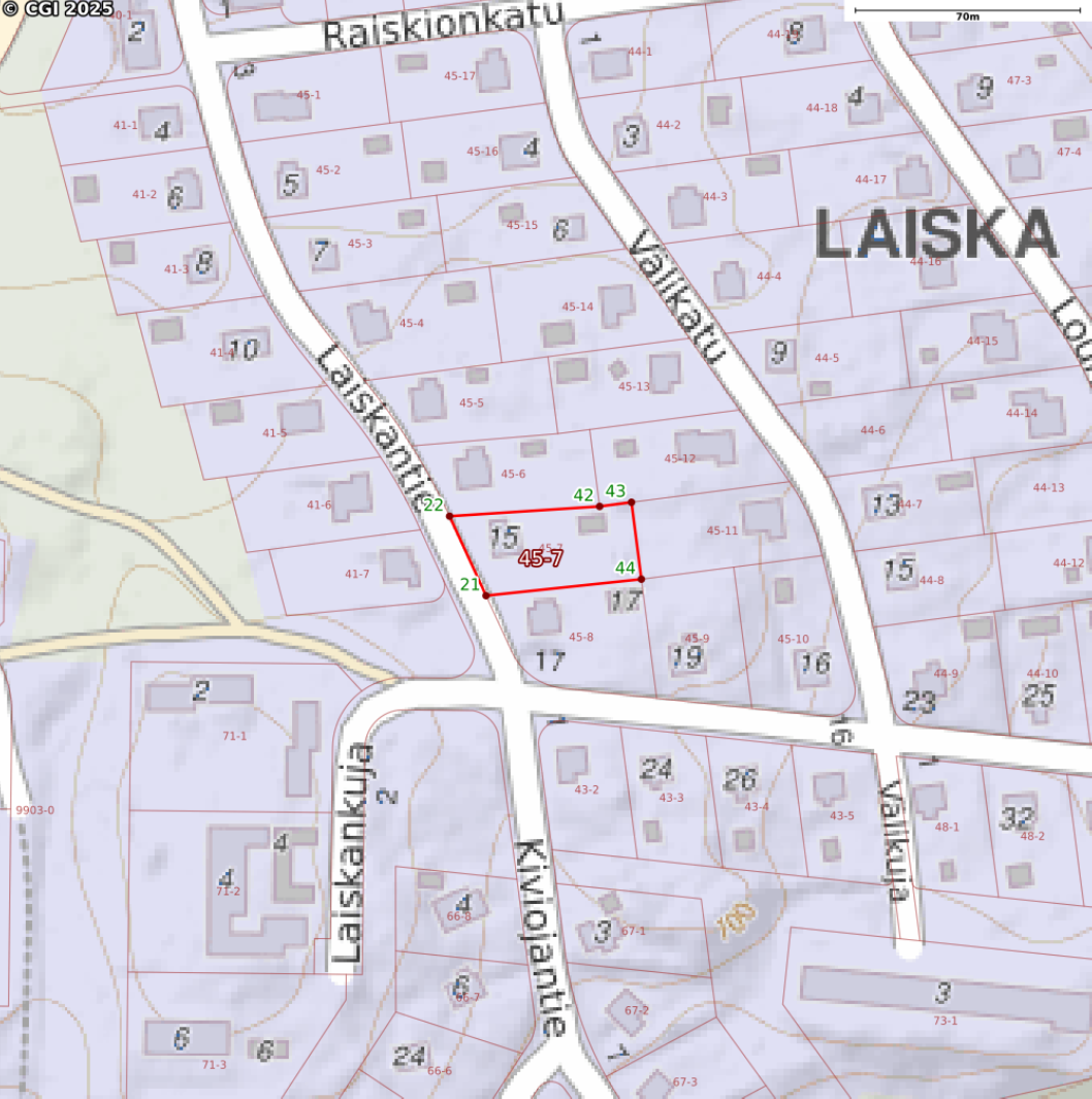 Kiinteistö kartalla