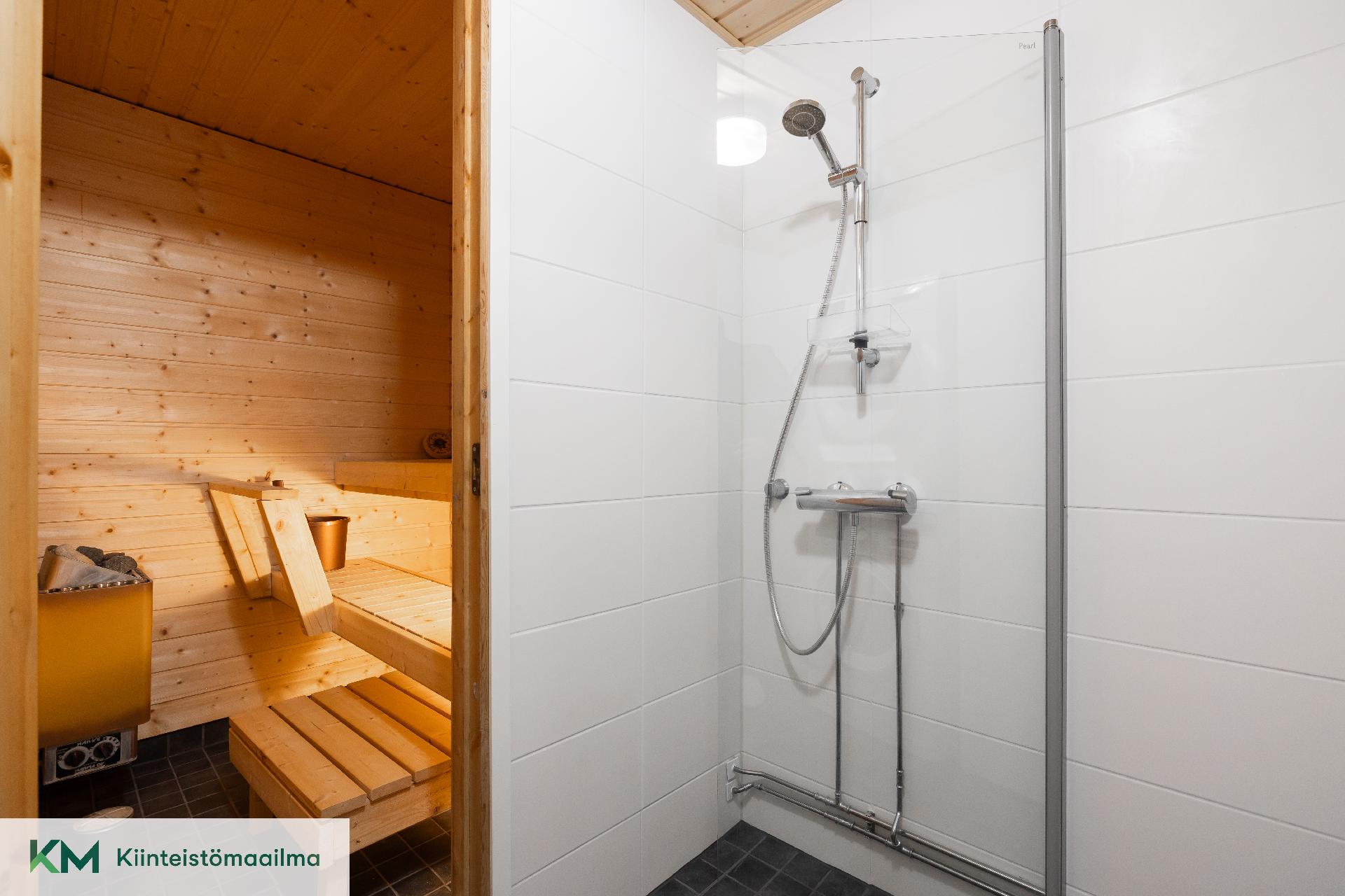 Myös sauna on remontoitu.