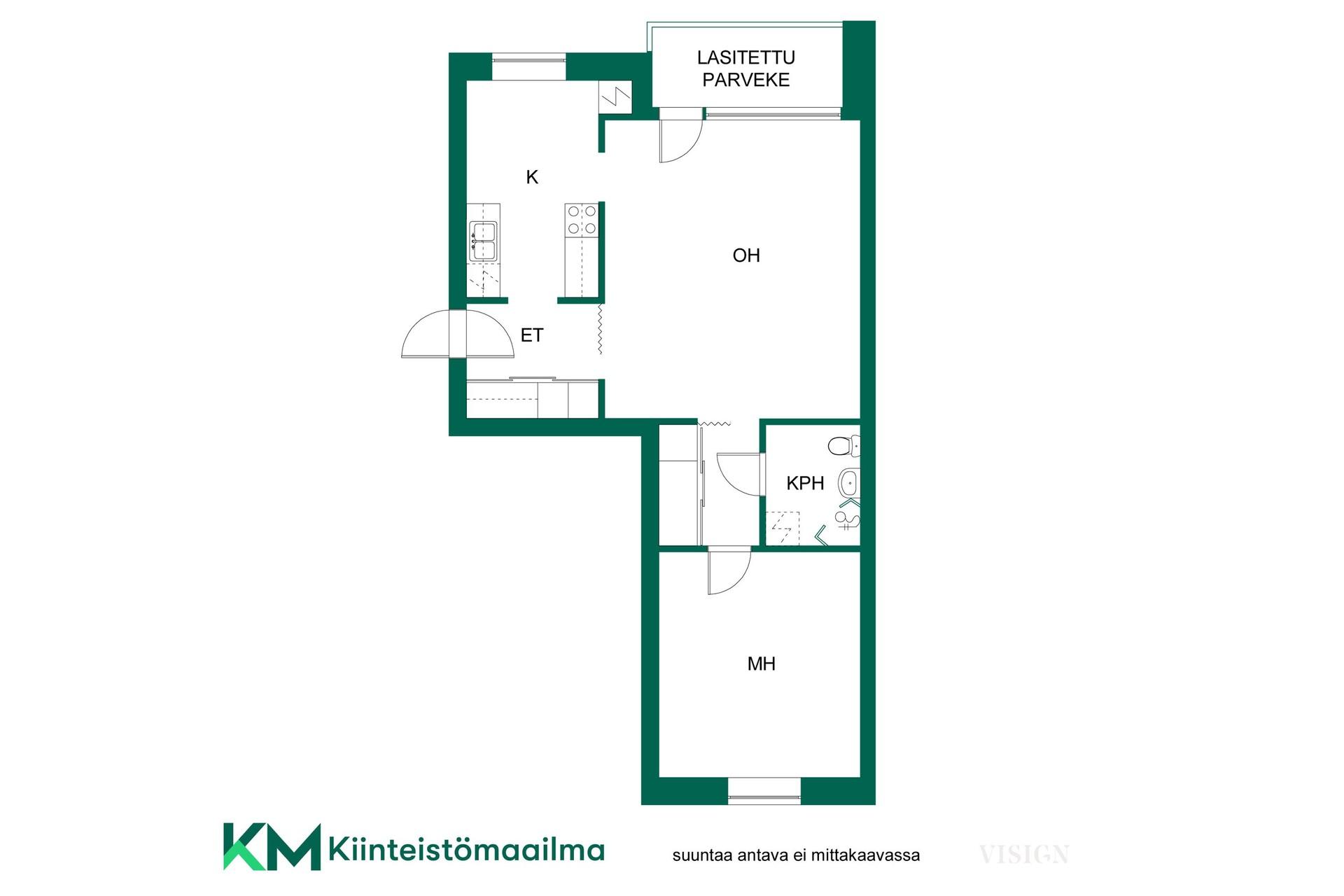 Asunnon pohjakuva