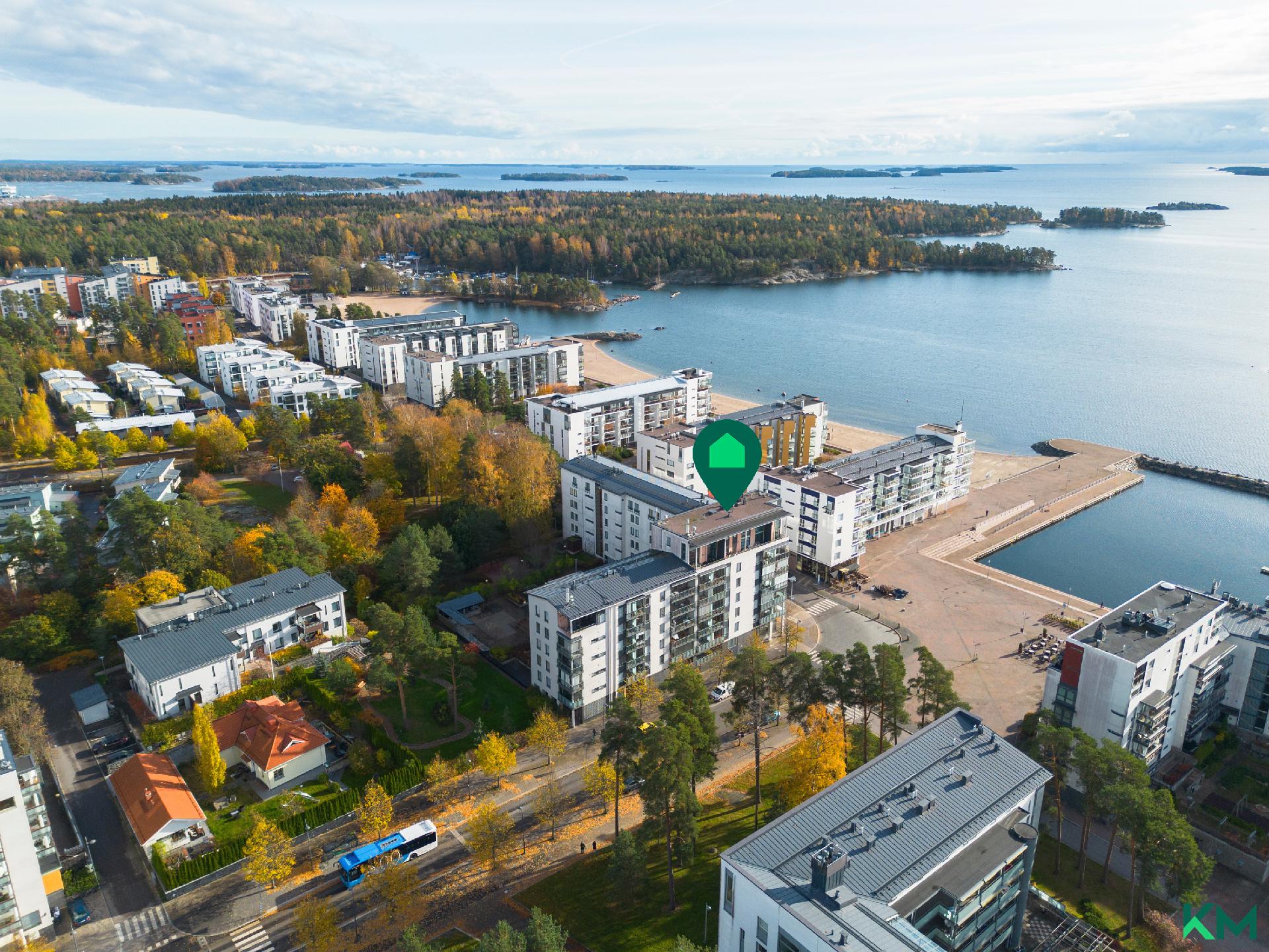 Sijainti ilmakuvassa