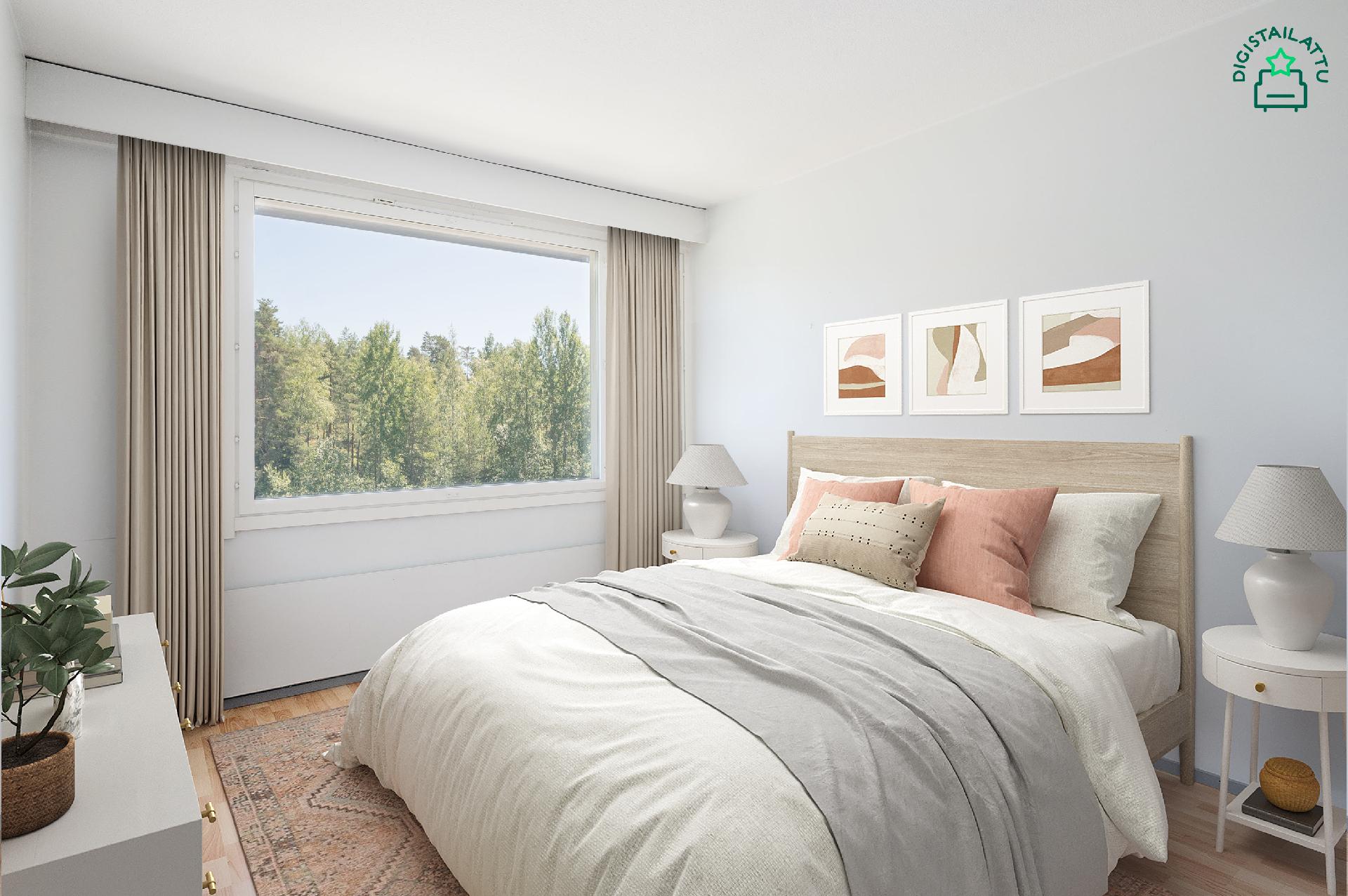 Digitaalisesti sisustettu makuuhuone