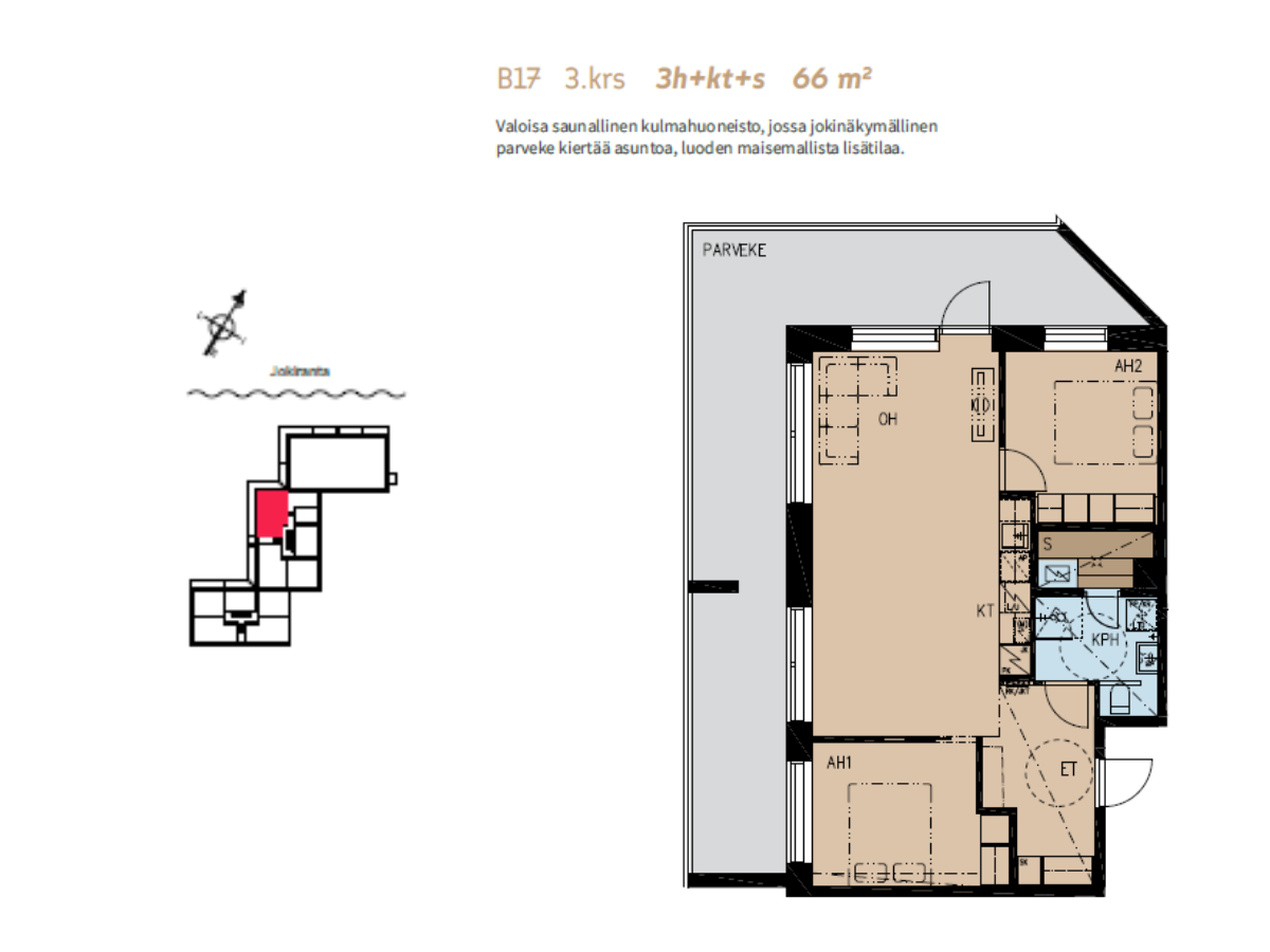 Penttilänkulma 6 B 17, Penttilä, Joensuu