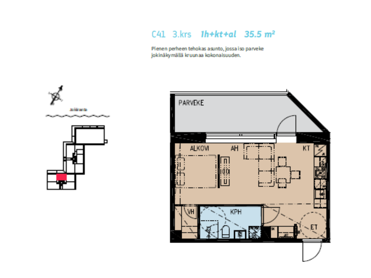 Penttilänkulma 6 C 41, Penttilä, Joensuu