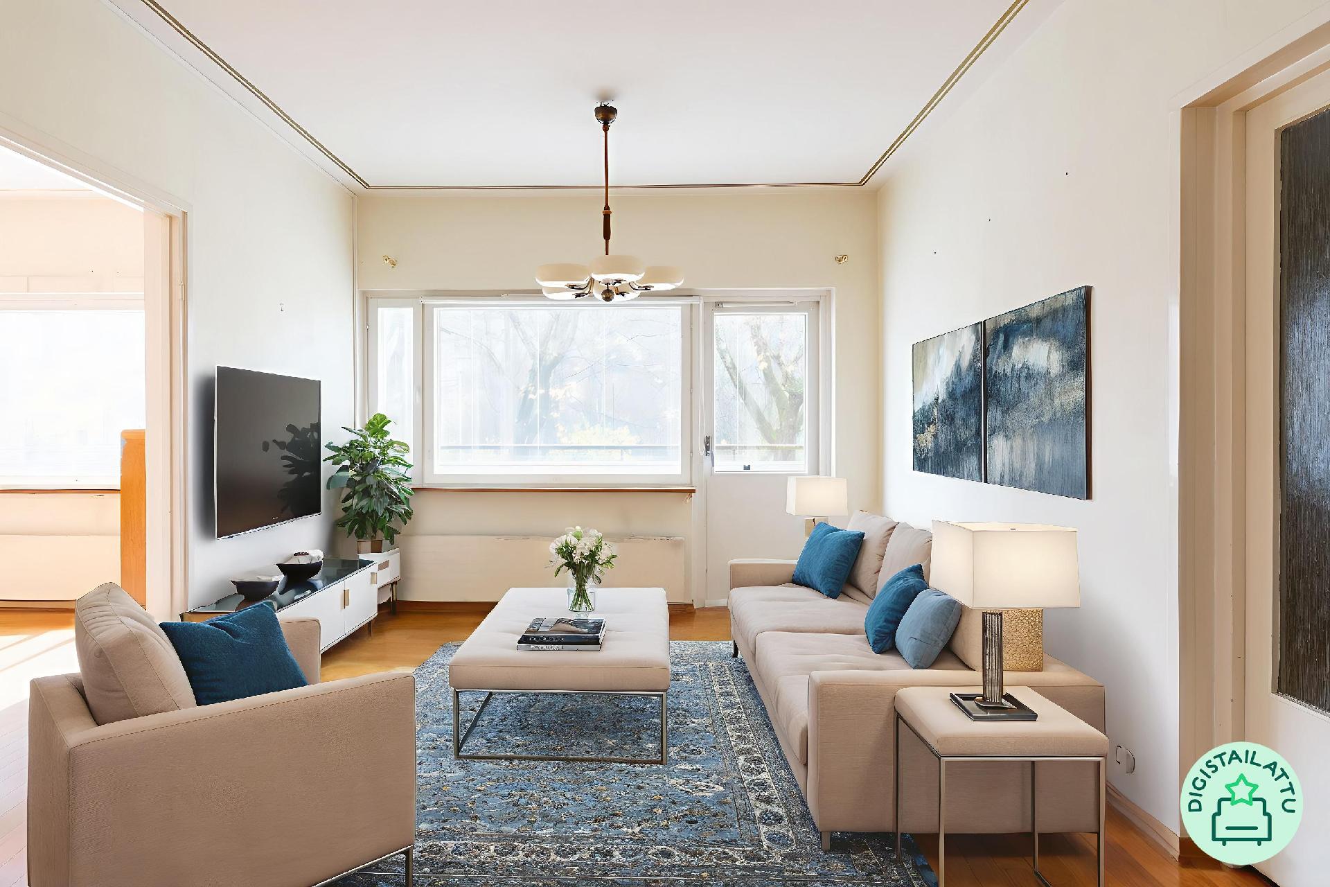 Digistailattu olohuone