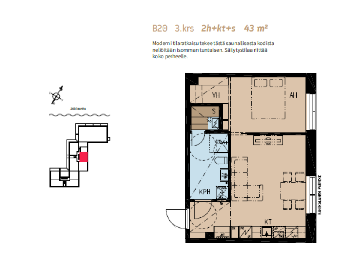 Penttilänkulma 6 B 20, Penttilä, Joensuu