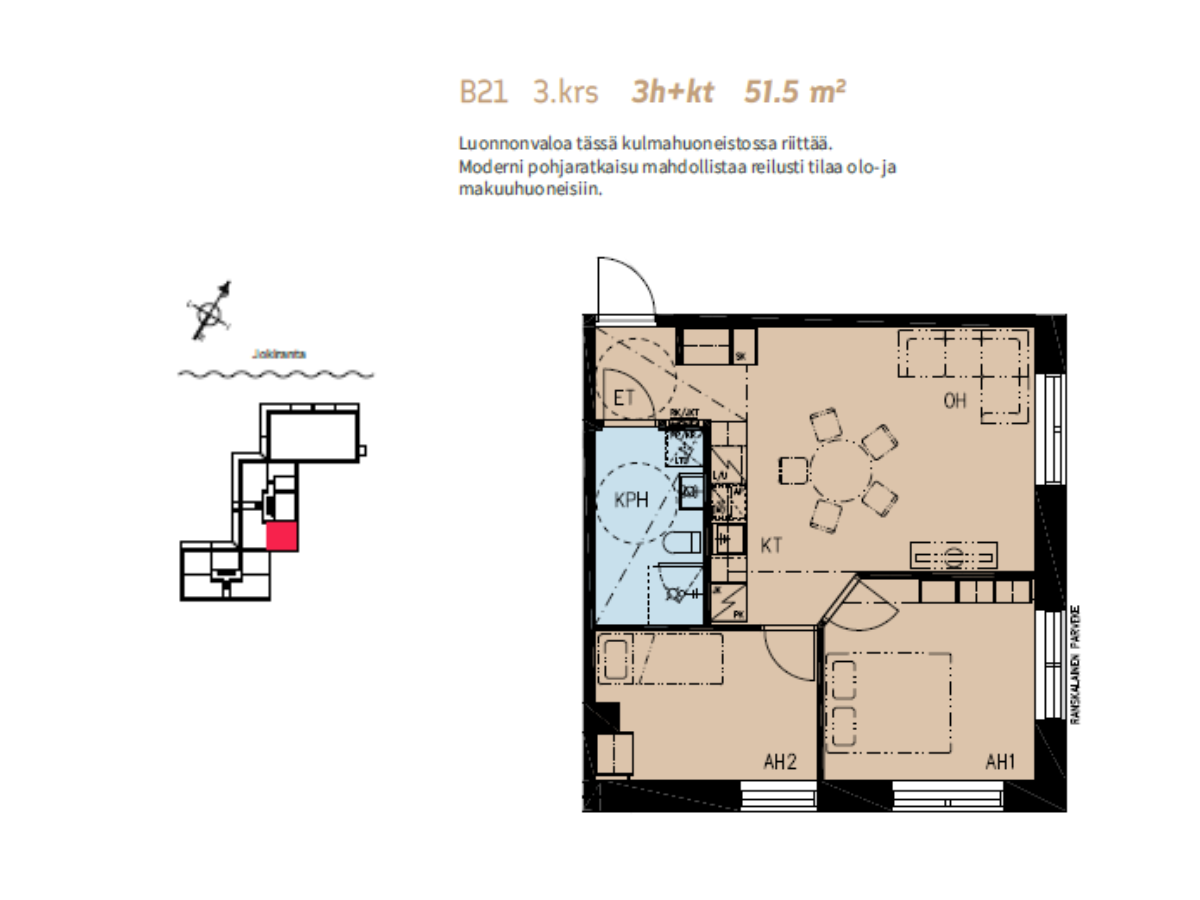 Penttilänkulma 6 B 21, Penttilä, Joensuu