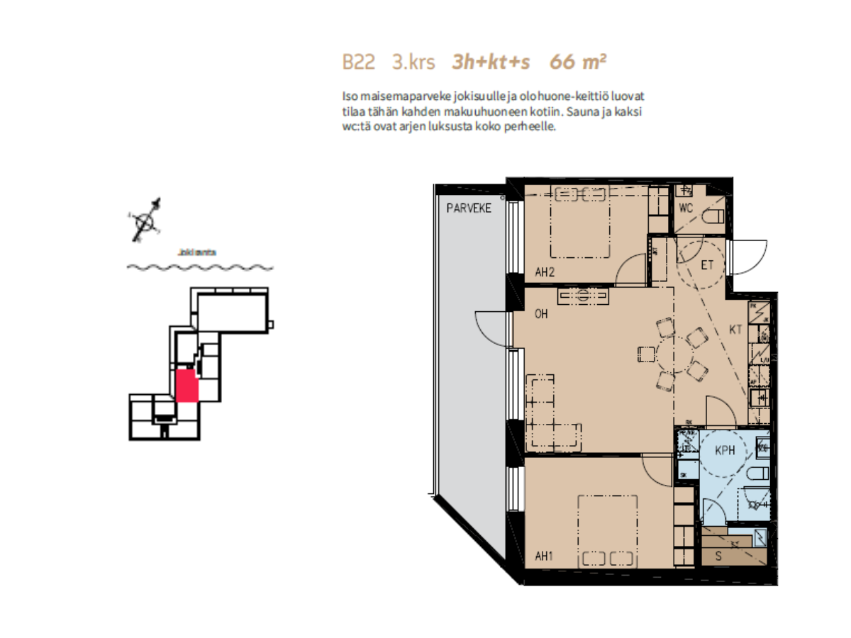 Penttilänkulma 6 B 22, Penttilä, Joensuu