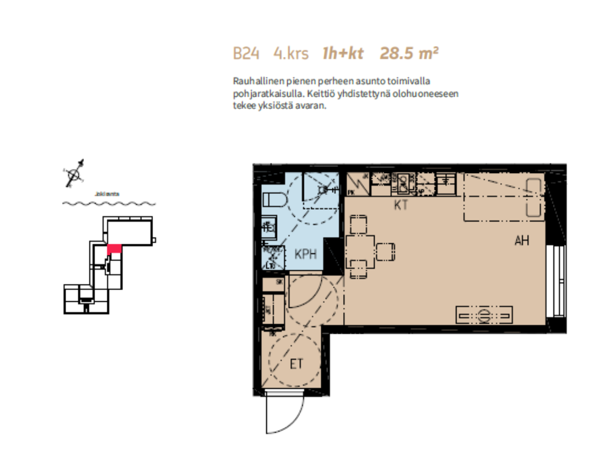 Penttilänkulma 6 B 24, Penttilä, Joensuu