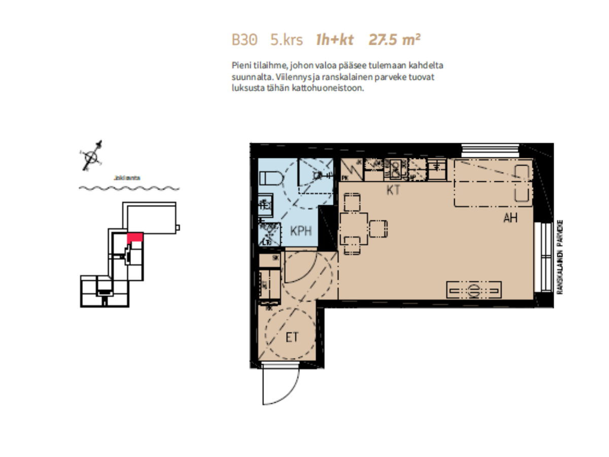 Penttilänkulma 6 B 30, Penttilä, Joensuu