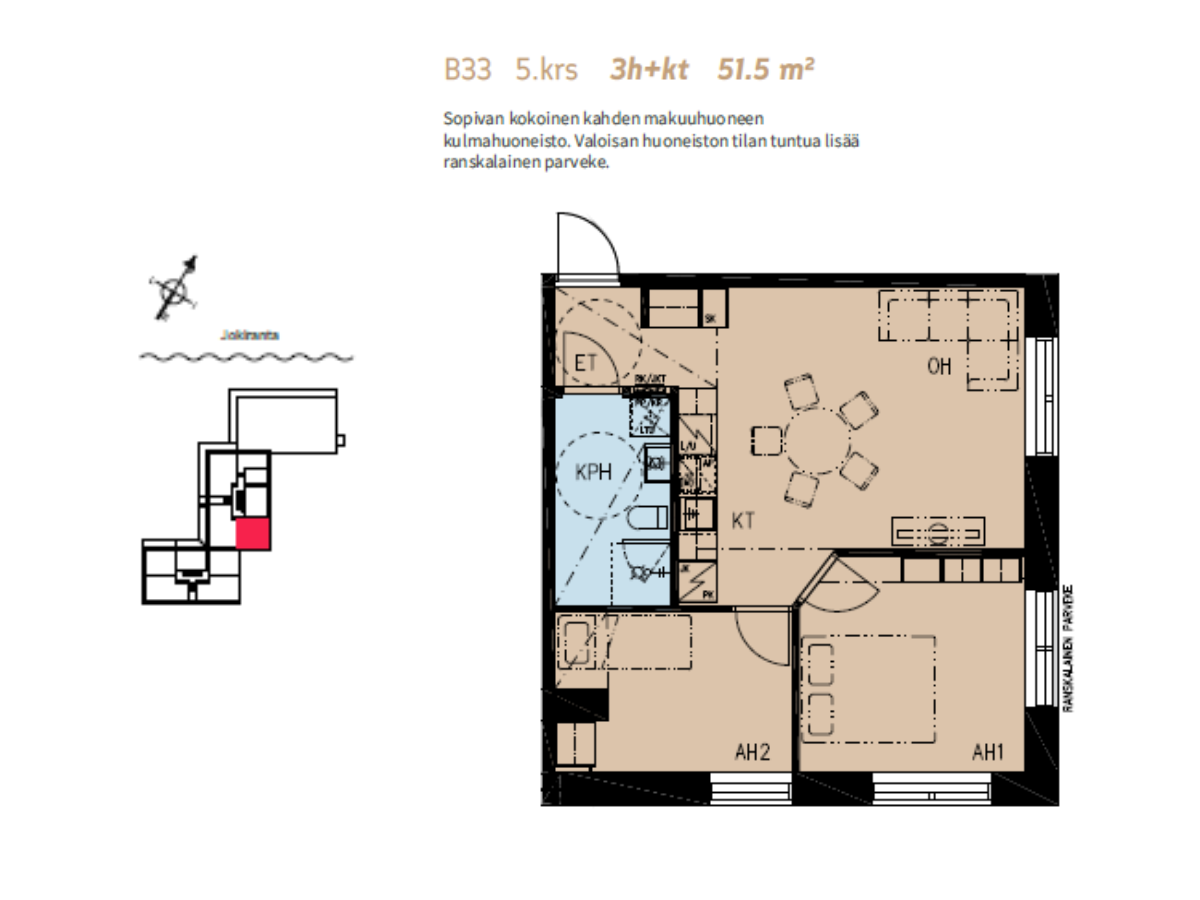 Penttilänkulma 6 B 33, Penttilä, Joensuu