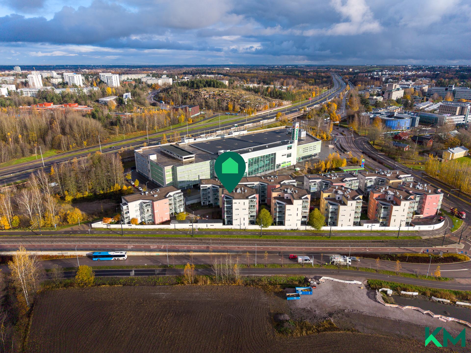 Taloyhtiö ilmakuvassa