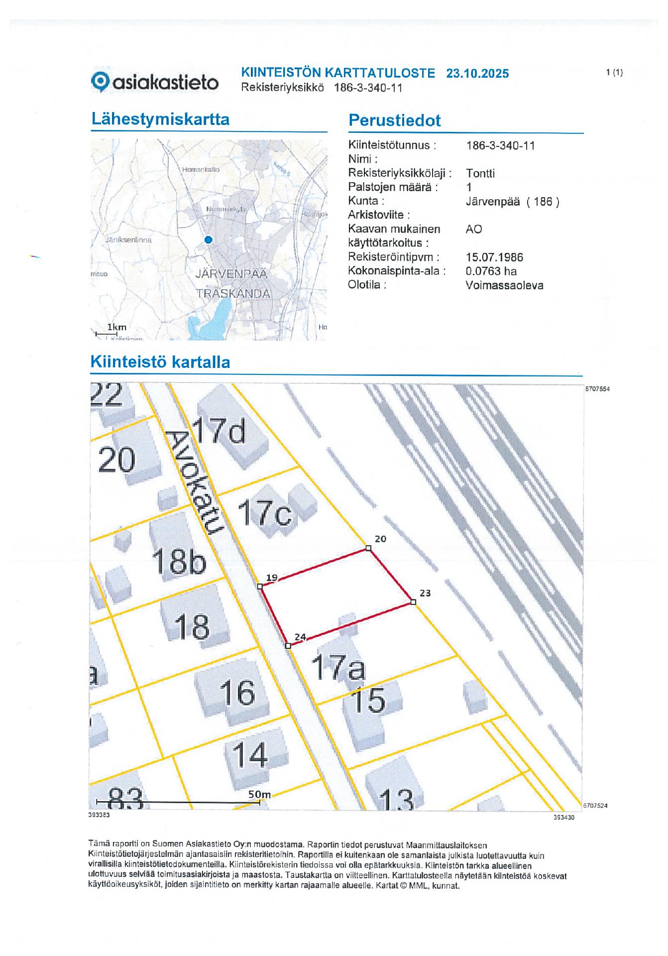 Avokatu 17, Saunakallio, Järvenpää