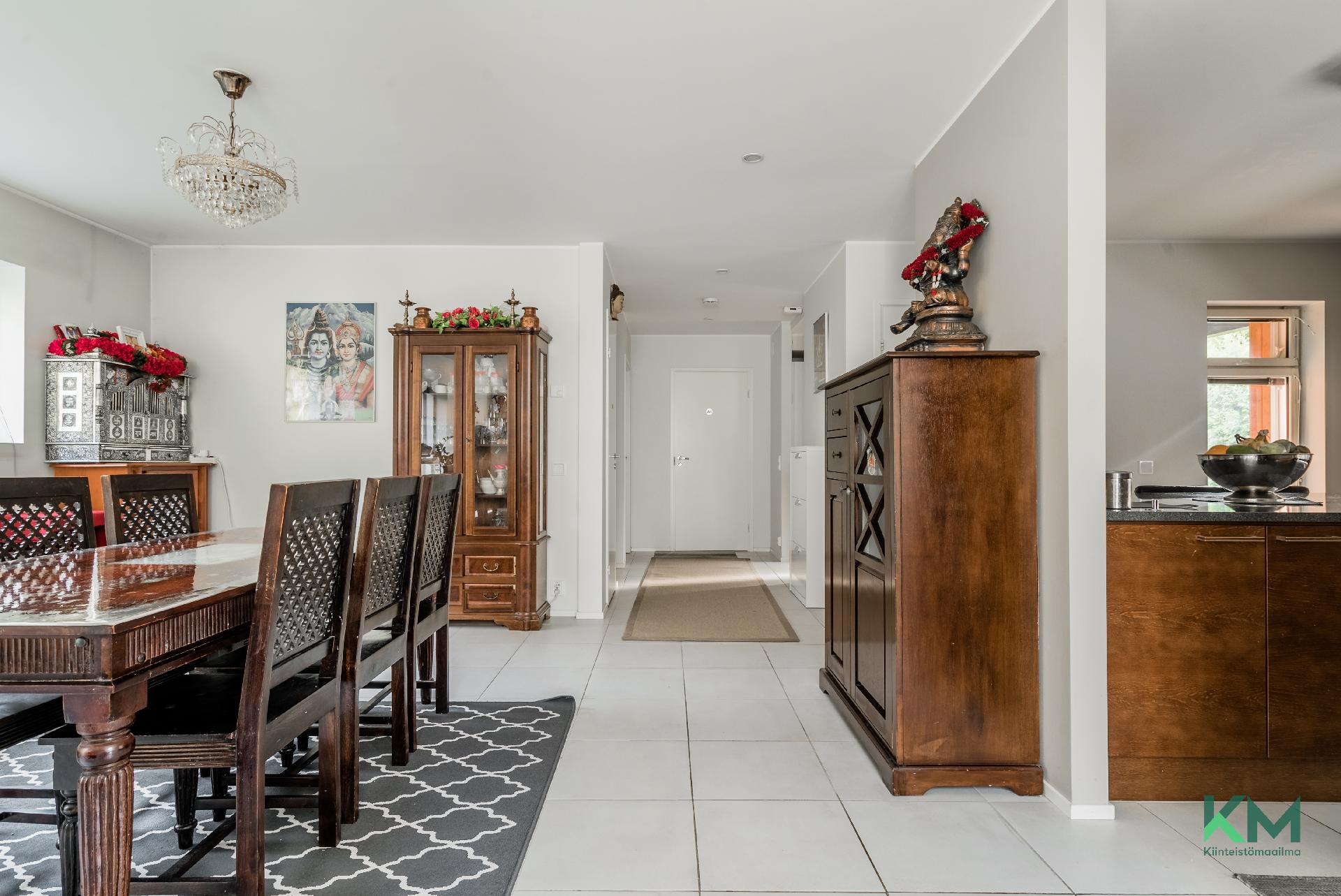 Ruokailutila ja keittiö