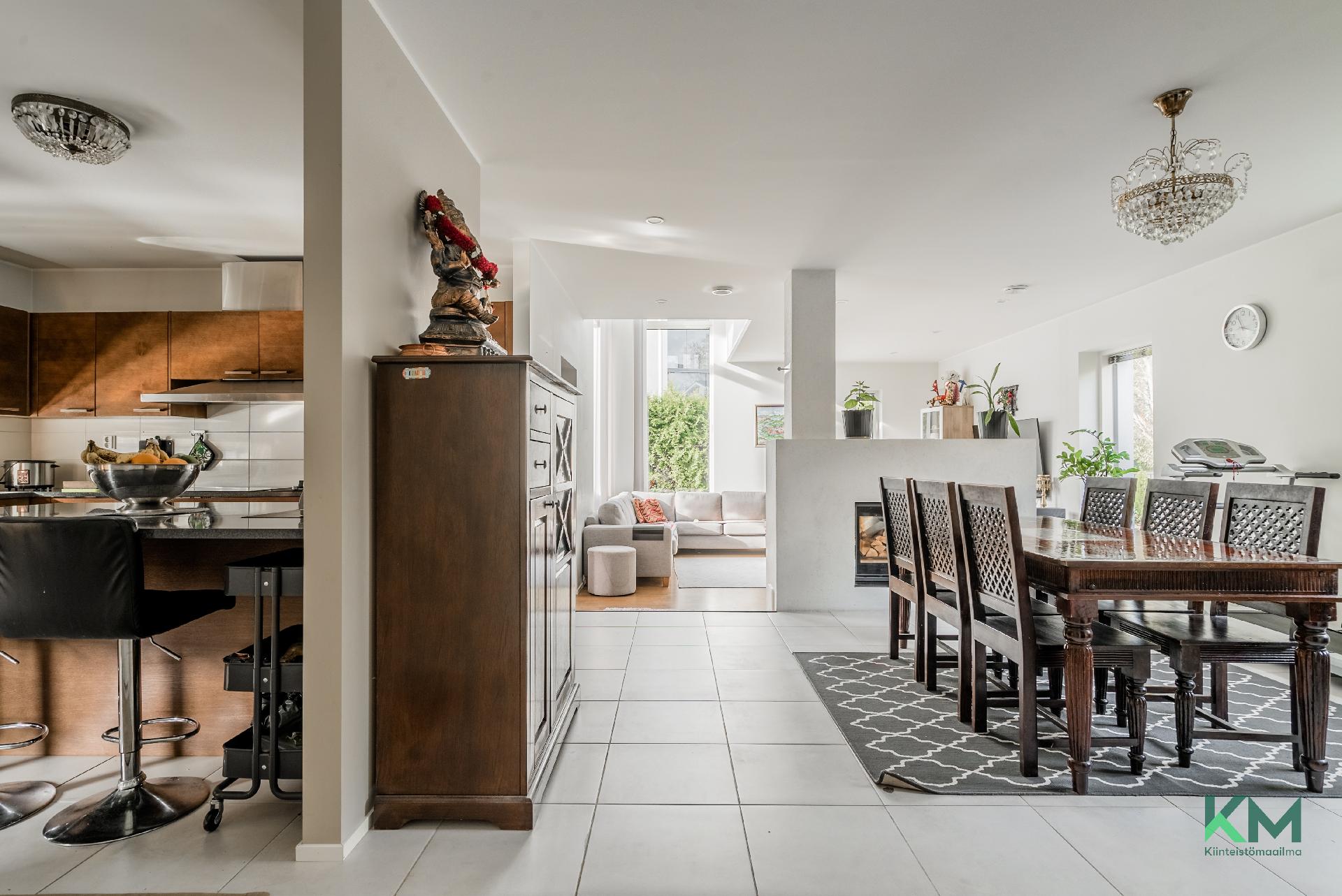 Ruokailutila ja keittiö