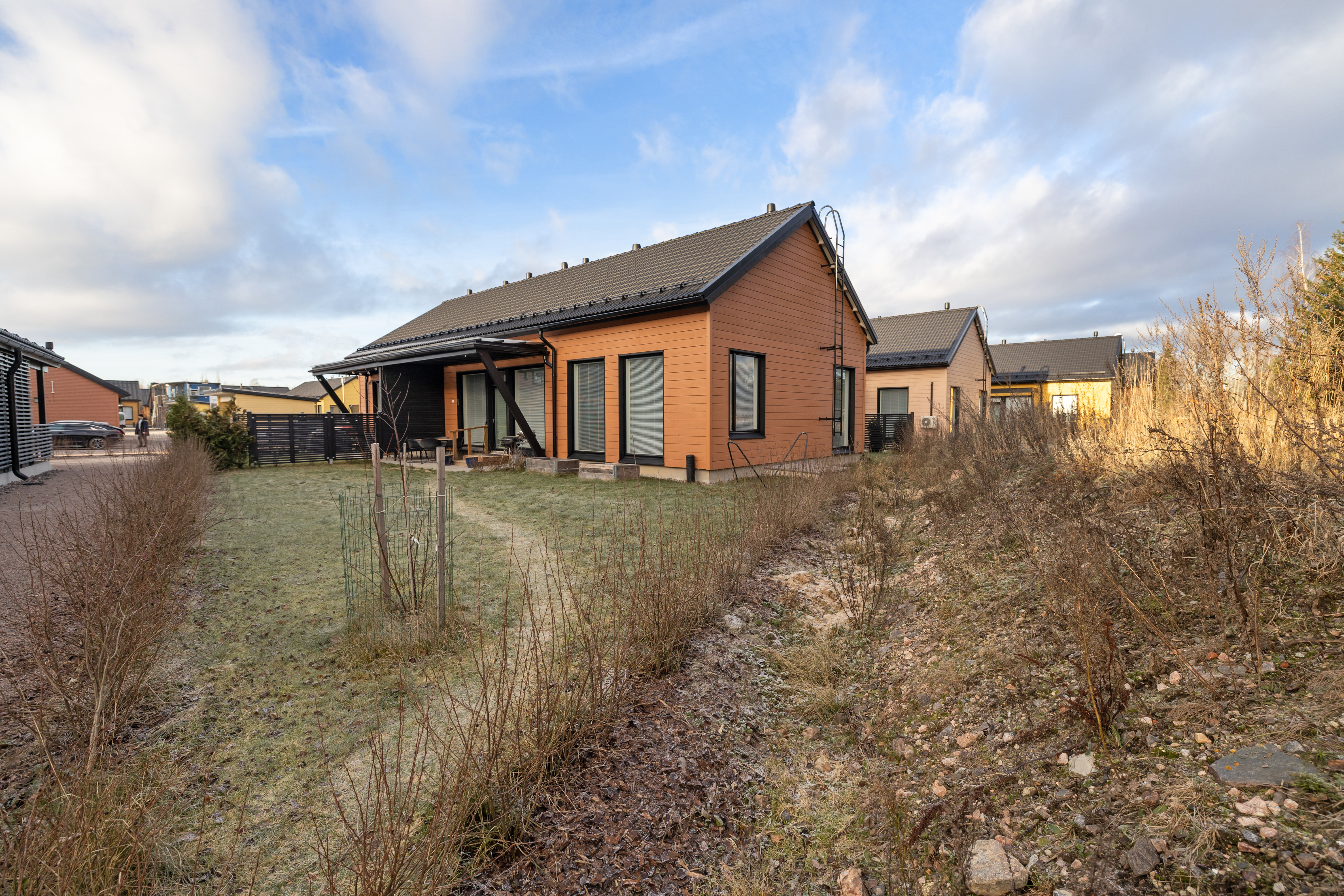 Talot rajoittuvat puistoon