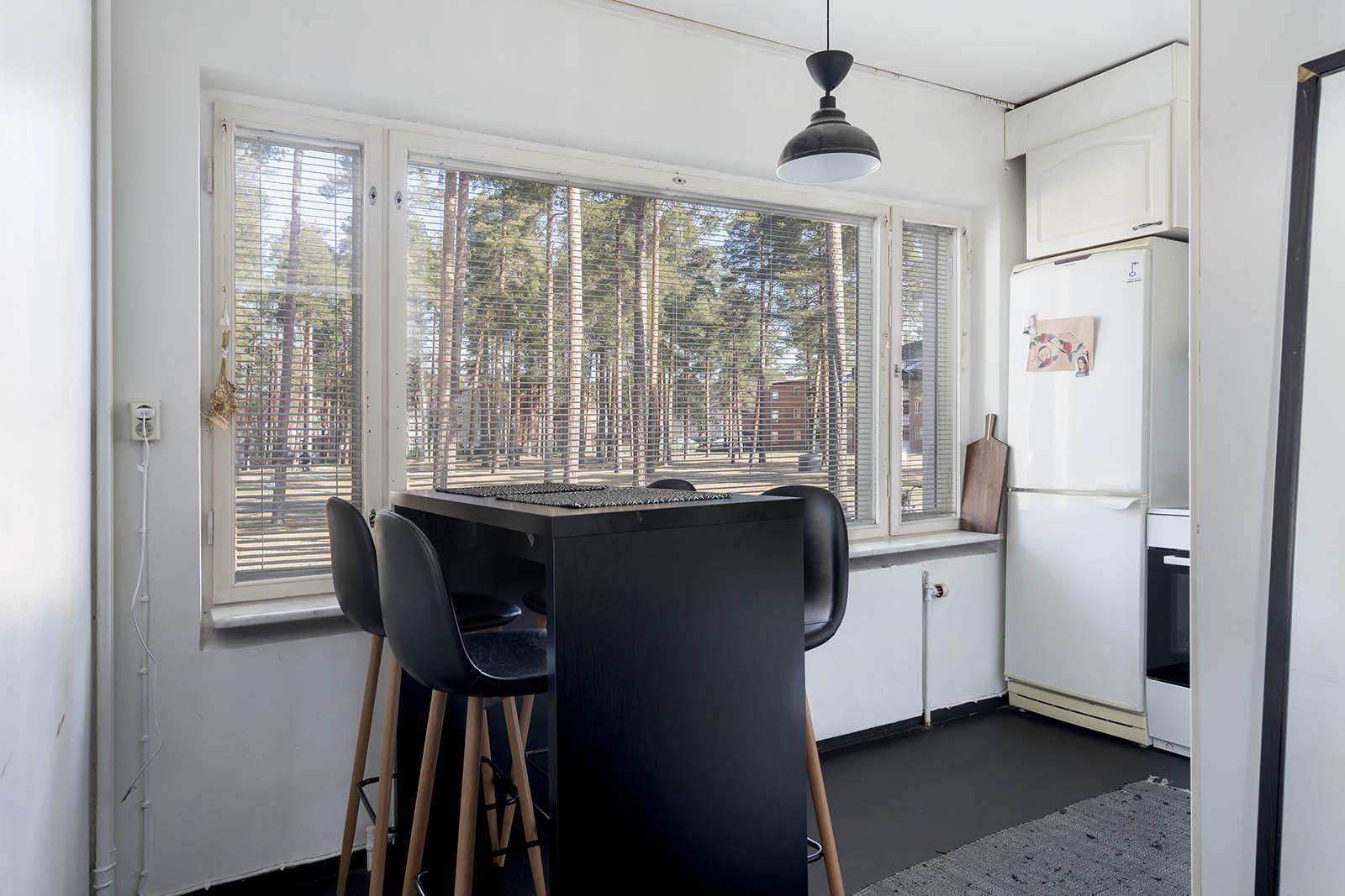 Keittiöstä puistomaiset näkymät